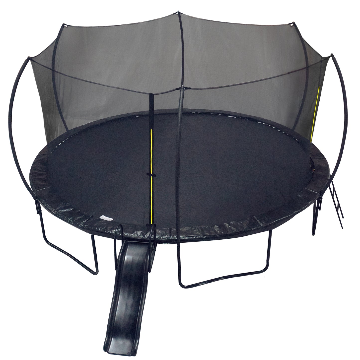 16FT Trampoline with Slide , Outdoor Pumpkin Trampoline for Kids and Adults with Enclosure Net and Ladder