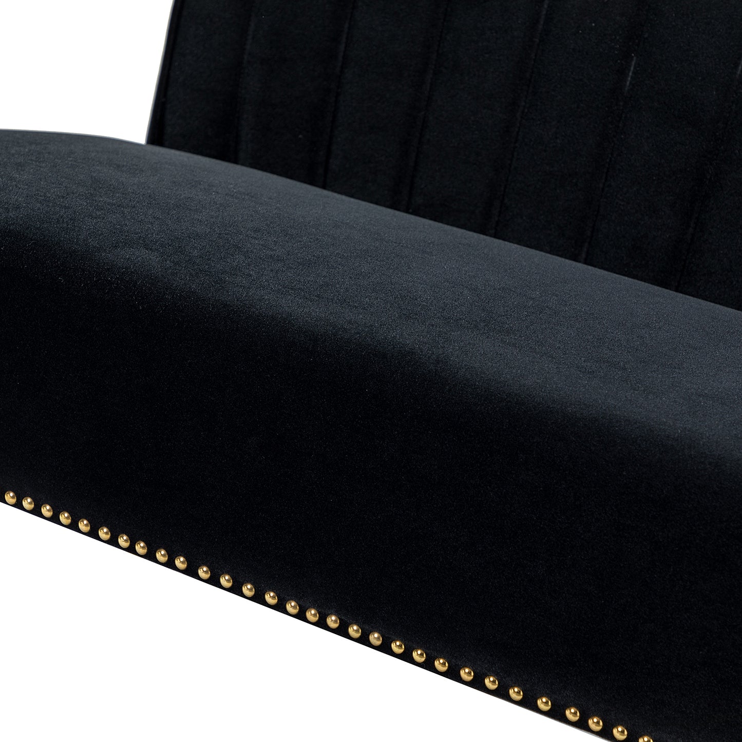 Aeneas Armless Loveseat BLACK