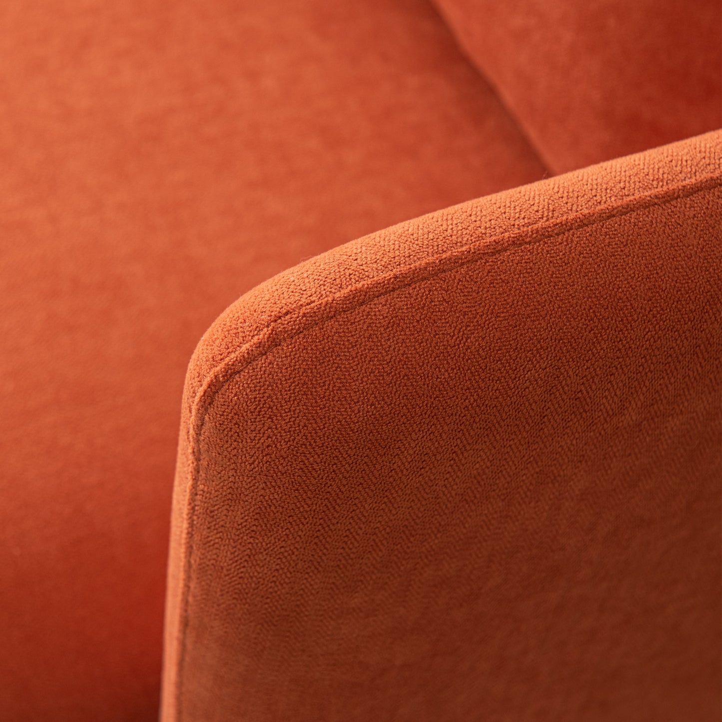 Modern fabric accent armchair,upholstered single sofa chair,Orange Cotton Linen-30.7''