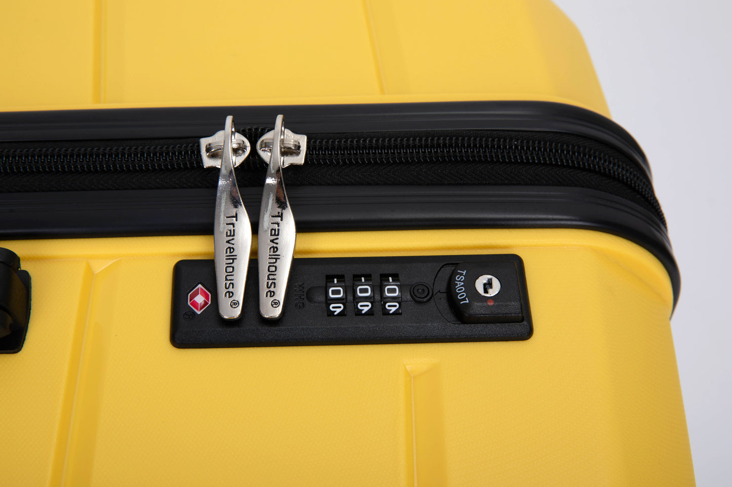 Hardshell Suitcase Spinner Wheels PP Luggage Sets Lightweight Durable Suitcase with TSA Lock,3-Piece Set (20/24/28) ,Yellow