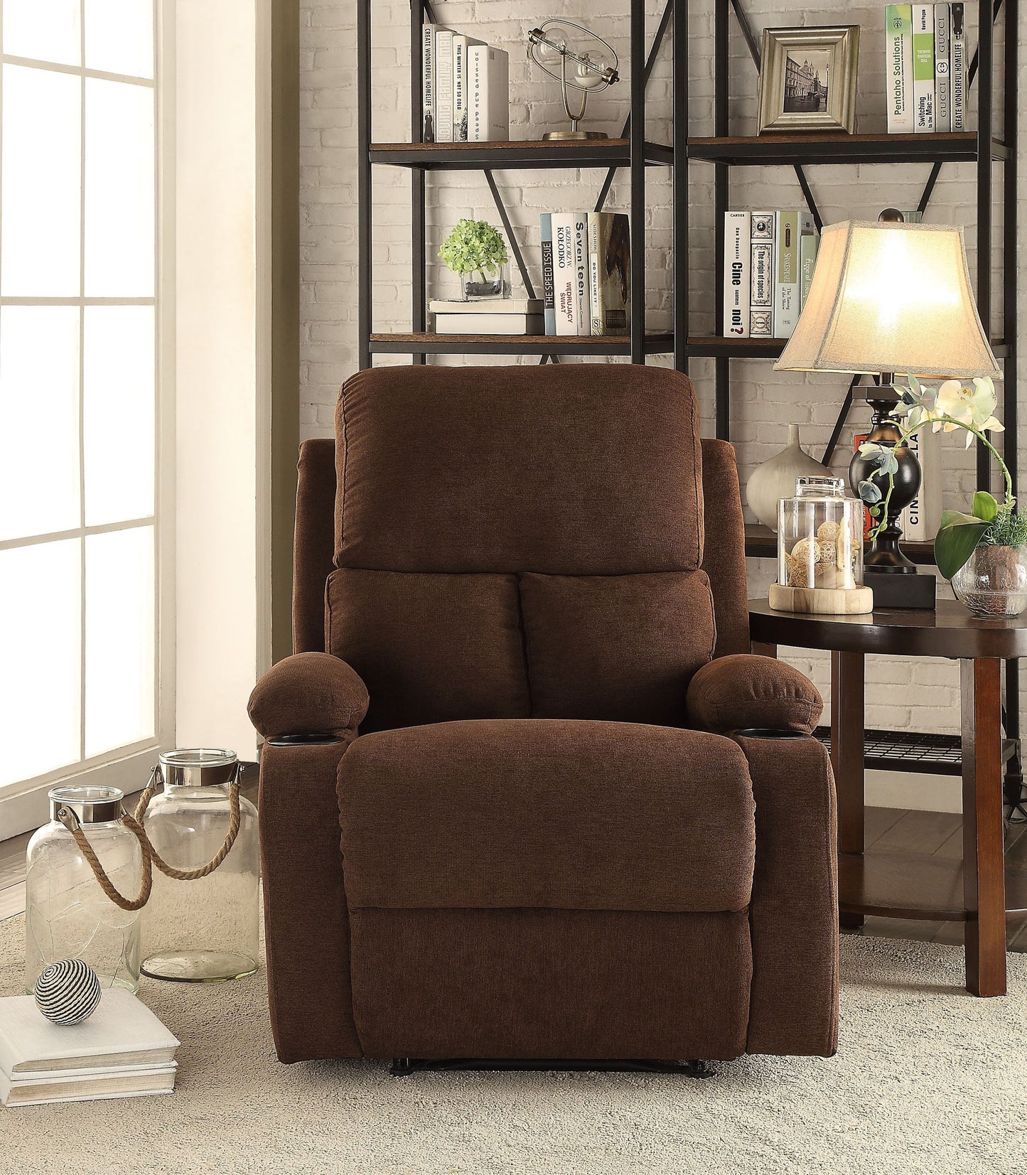 Chocolate Velvet Motion Recliner for Ultimate Comfort