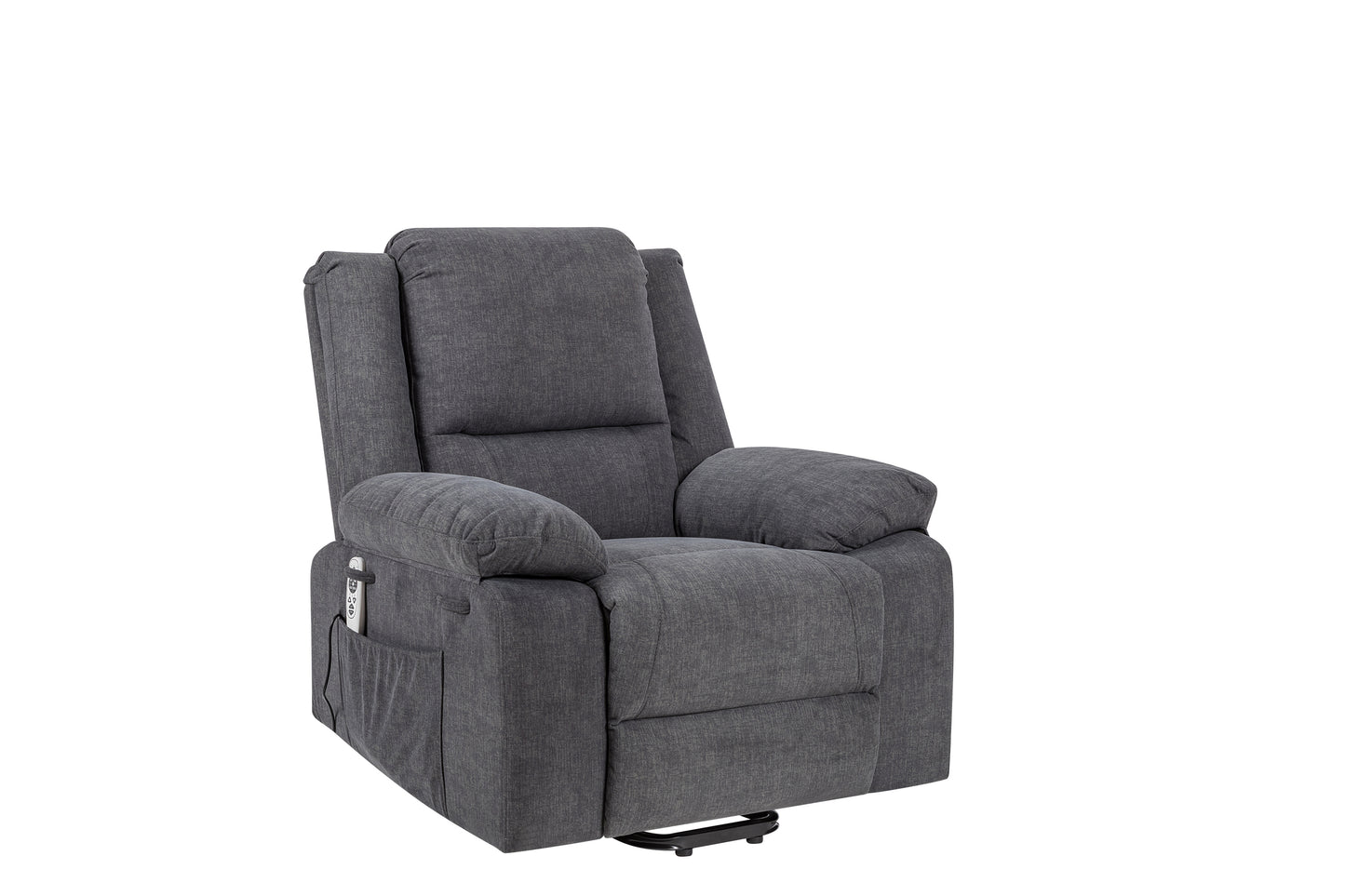 Electric Power Recliner Chair With Massage, Lumbar Heating, and Multi-function Lift, Adjustable Angle and Side Pocket