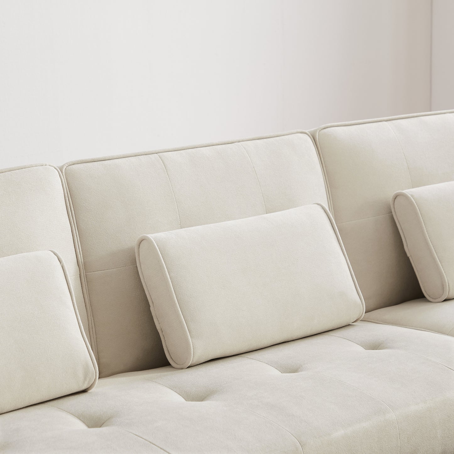 Convertible Sectional Sofa sleeper, Right Facing L-shaped Sofa Counch For Living Room- Chaise