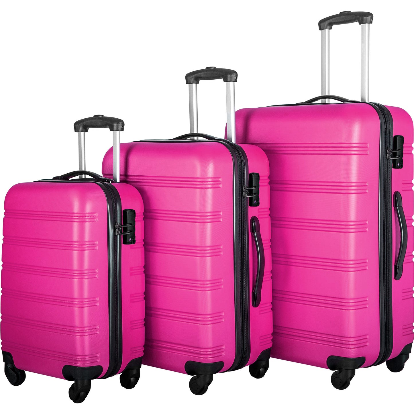 3 Piece Luggage Set Hardside Spinner Suitcase with TSA Lock 20" 24' 28" Available