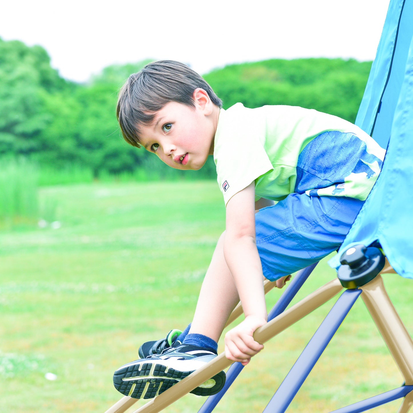 Climbing Dome with Canopy and Playmat - 10 ft Colorful Geometric Playground Jungle Gym