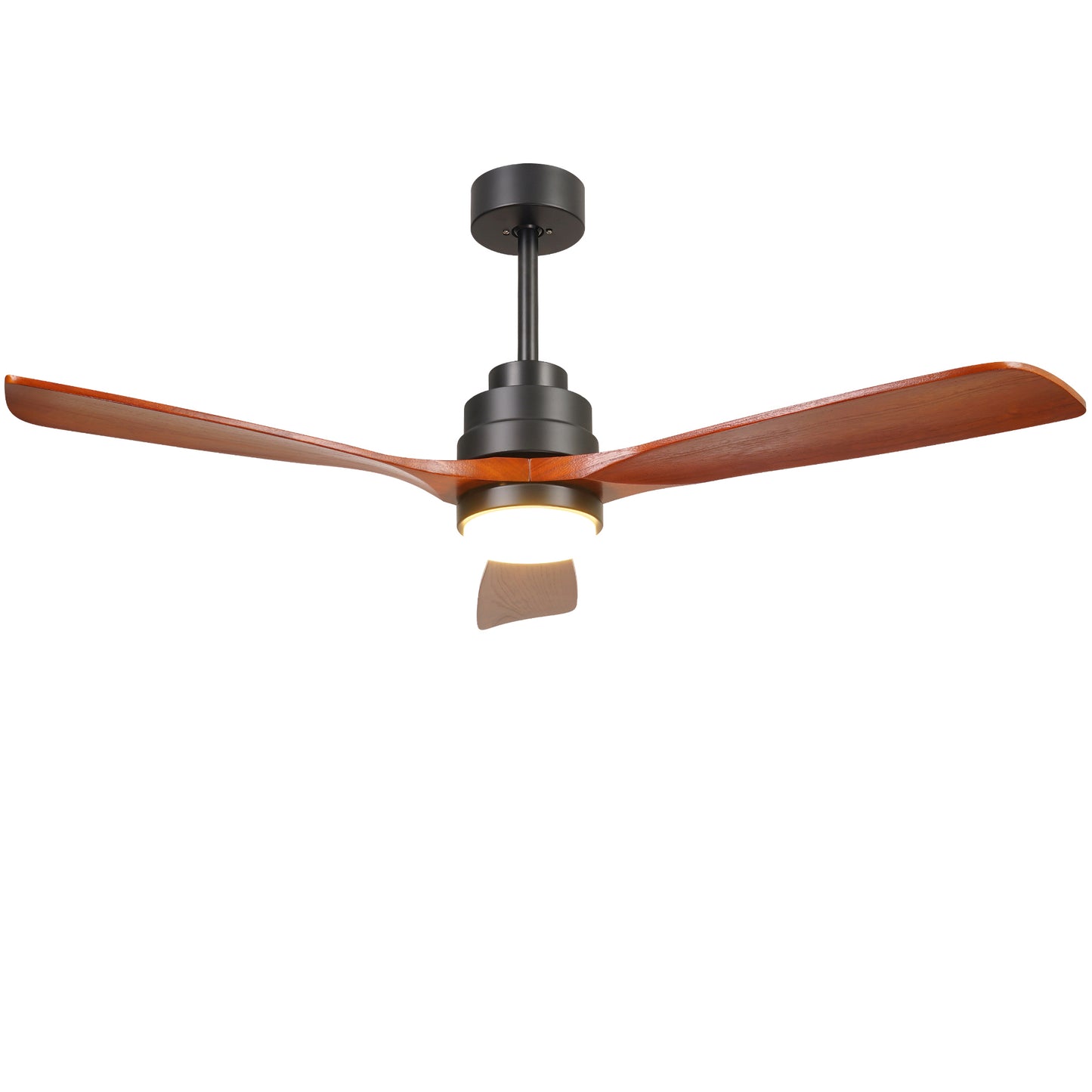 52-Inch Wood Ceiling Fan with Lights and Remote Control