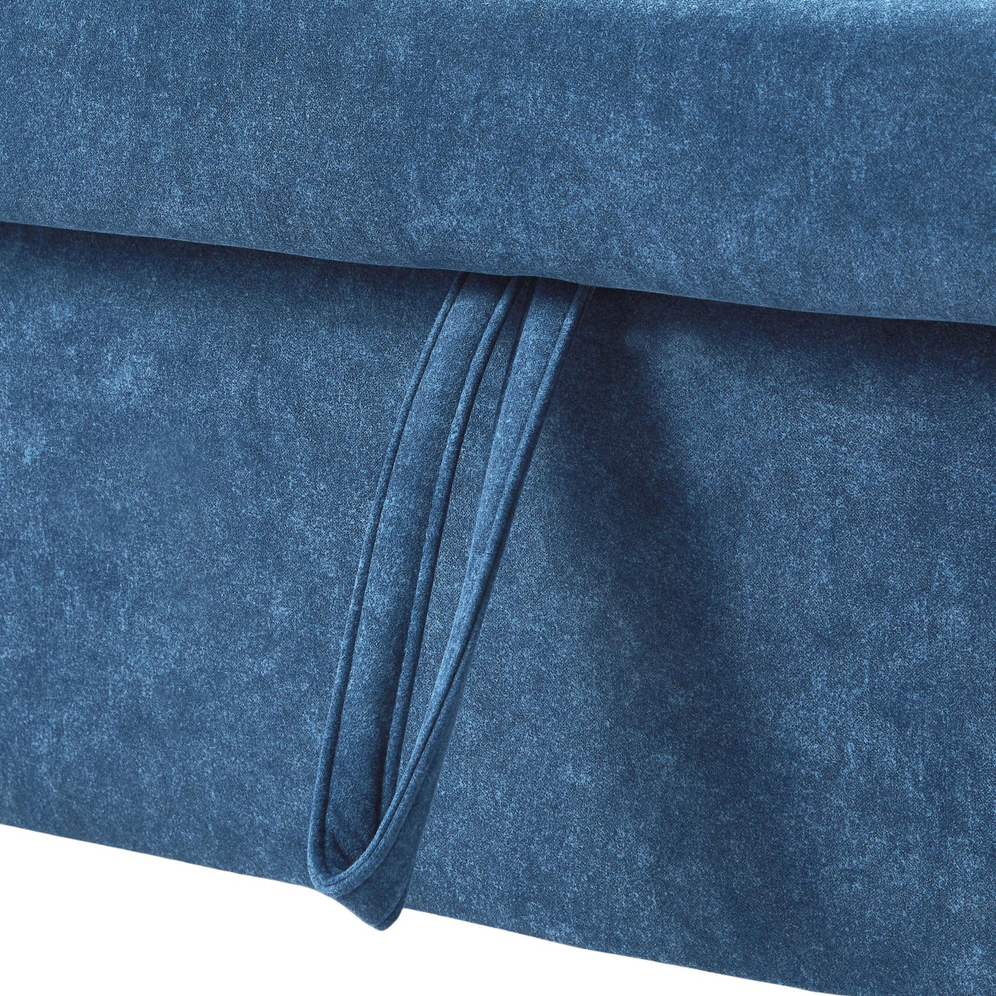 55.1 Blue Pull Out Sleeper Loveseat Sofa Bed with Adjustable Backrest and USB Ports