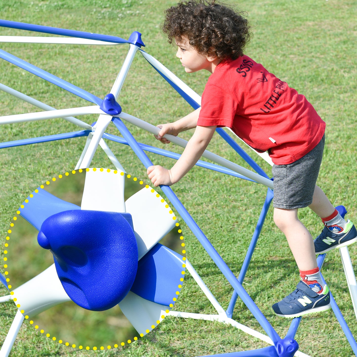 Geometric Dome Climber Play Center - 11ft, Rust & UV Resistant Steel, 900 LBS Capacity