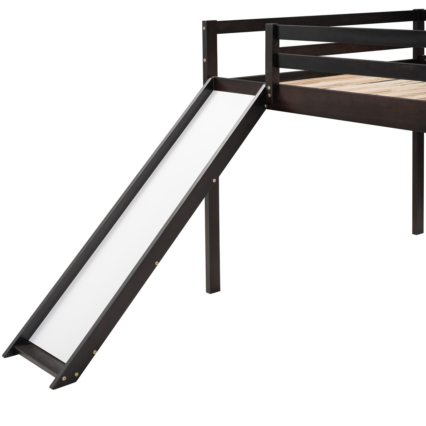 Loft Bed with Slide, Multifunctional Design, Full (Espresso)( :WF281157AAP)