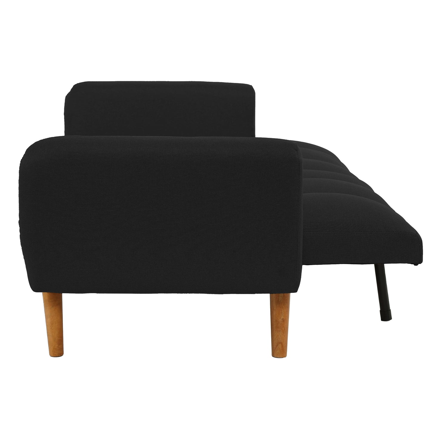 ADJUSTABLE SOFA in Black Faux Leather