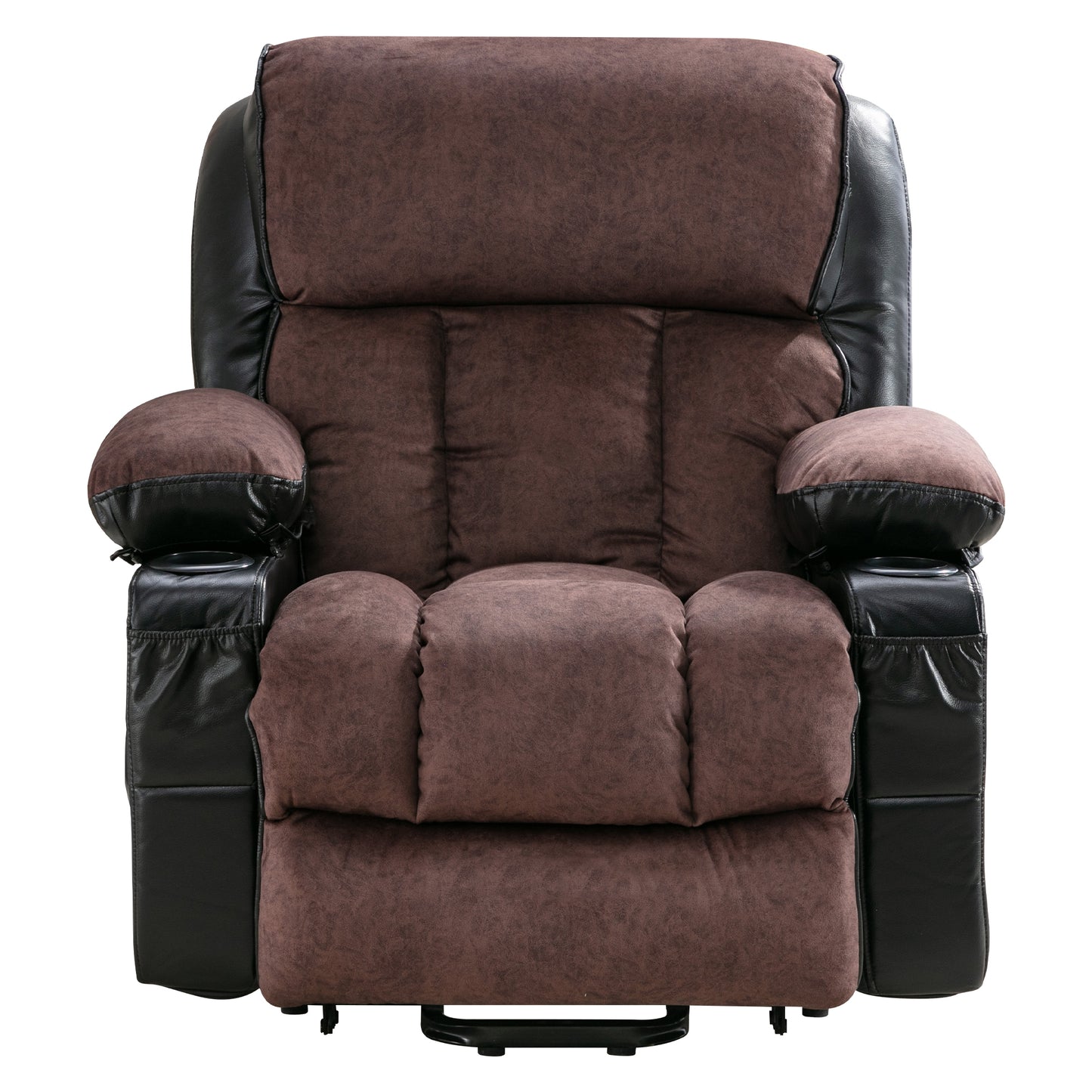 Electric Power Lift Recliner Chair with Heat and Massage for Elderly in Black/Brown