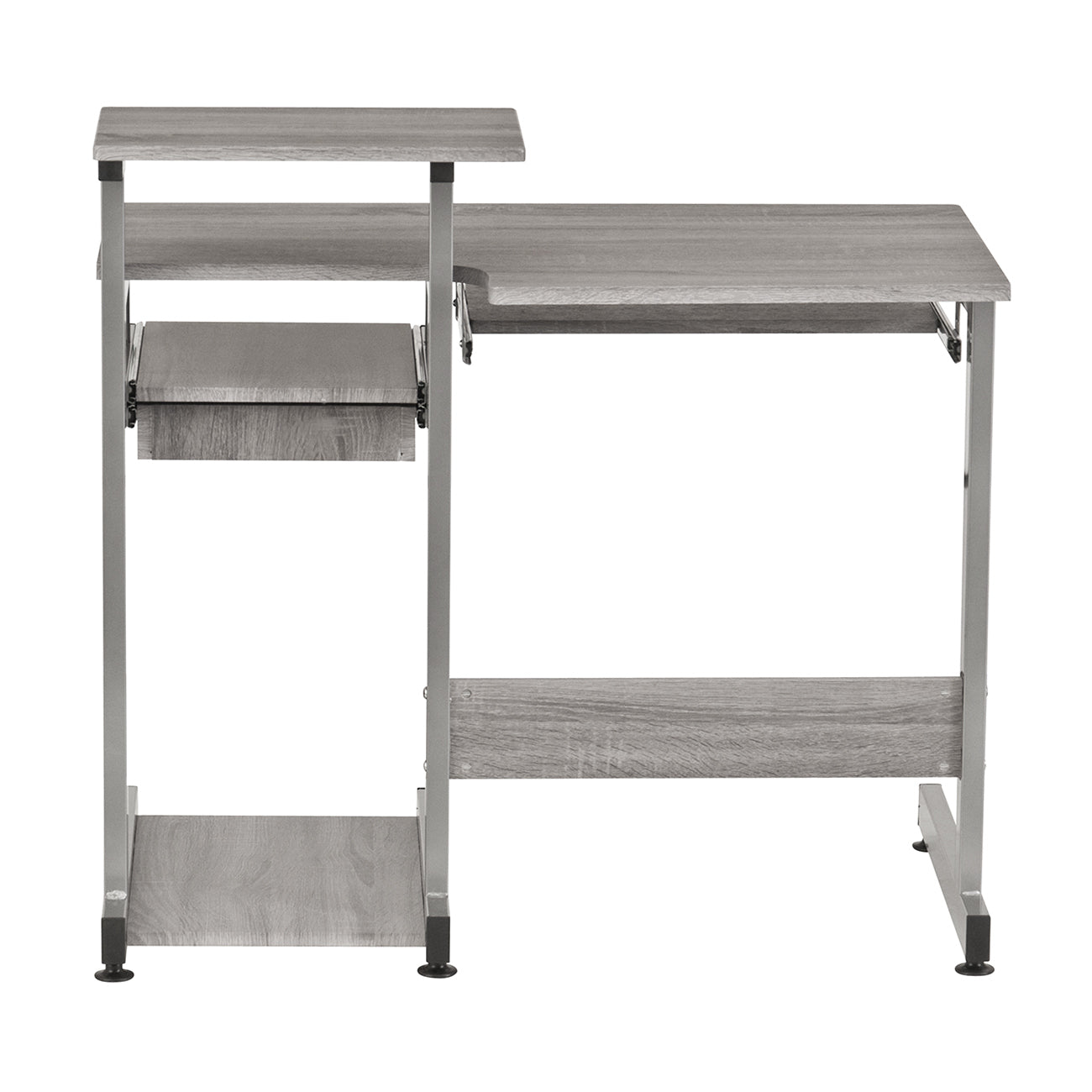 Techni Mobili Grey Computer Workstation Desk