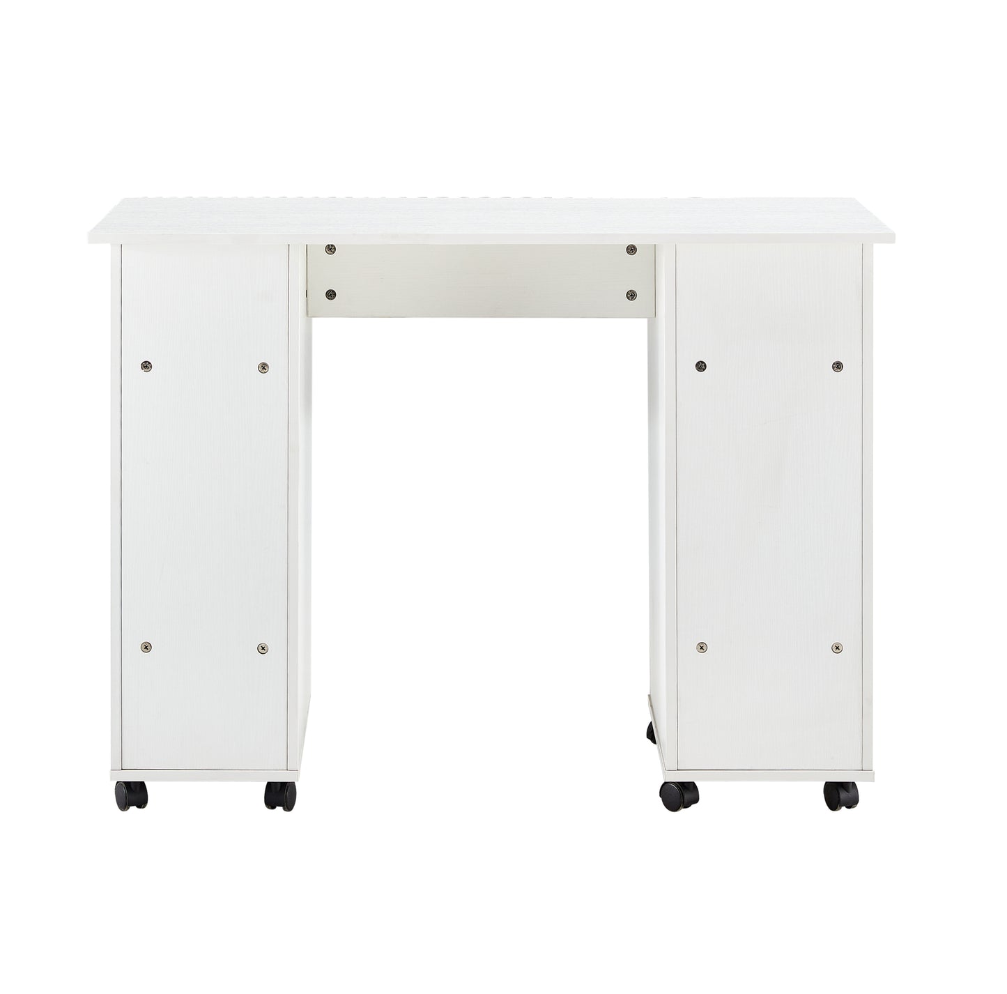 Compact White Computer Desk with Storage Drawers - 41.73‘’L x 17.72\'\'W x 31.5\'\'H