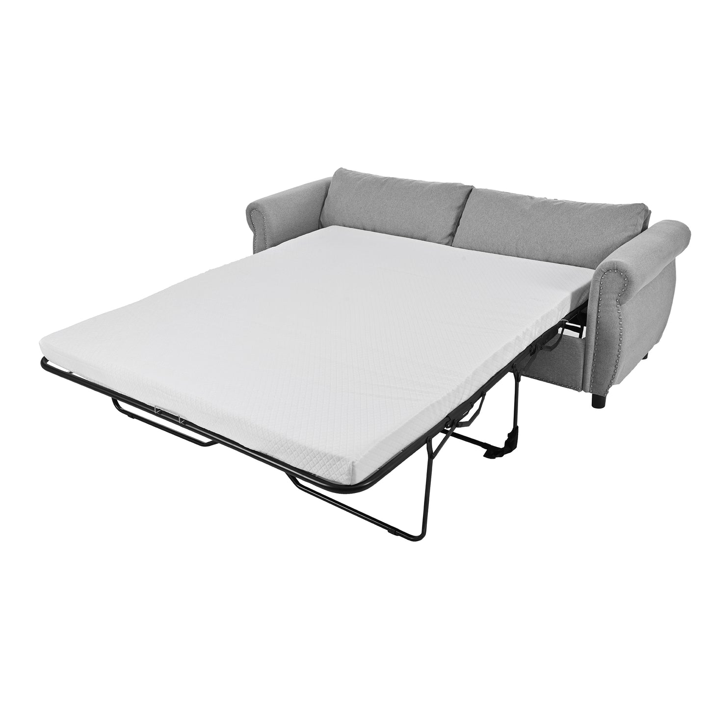 U_Style 80.7'' 2-in-1 Sofa Bed Sleeper with Large Memory  Mattress(63''*70.9*3.3 inch), for Living Room Spaces  Bedroom