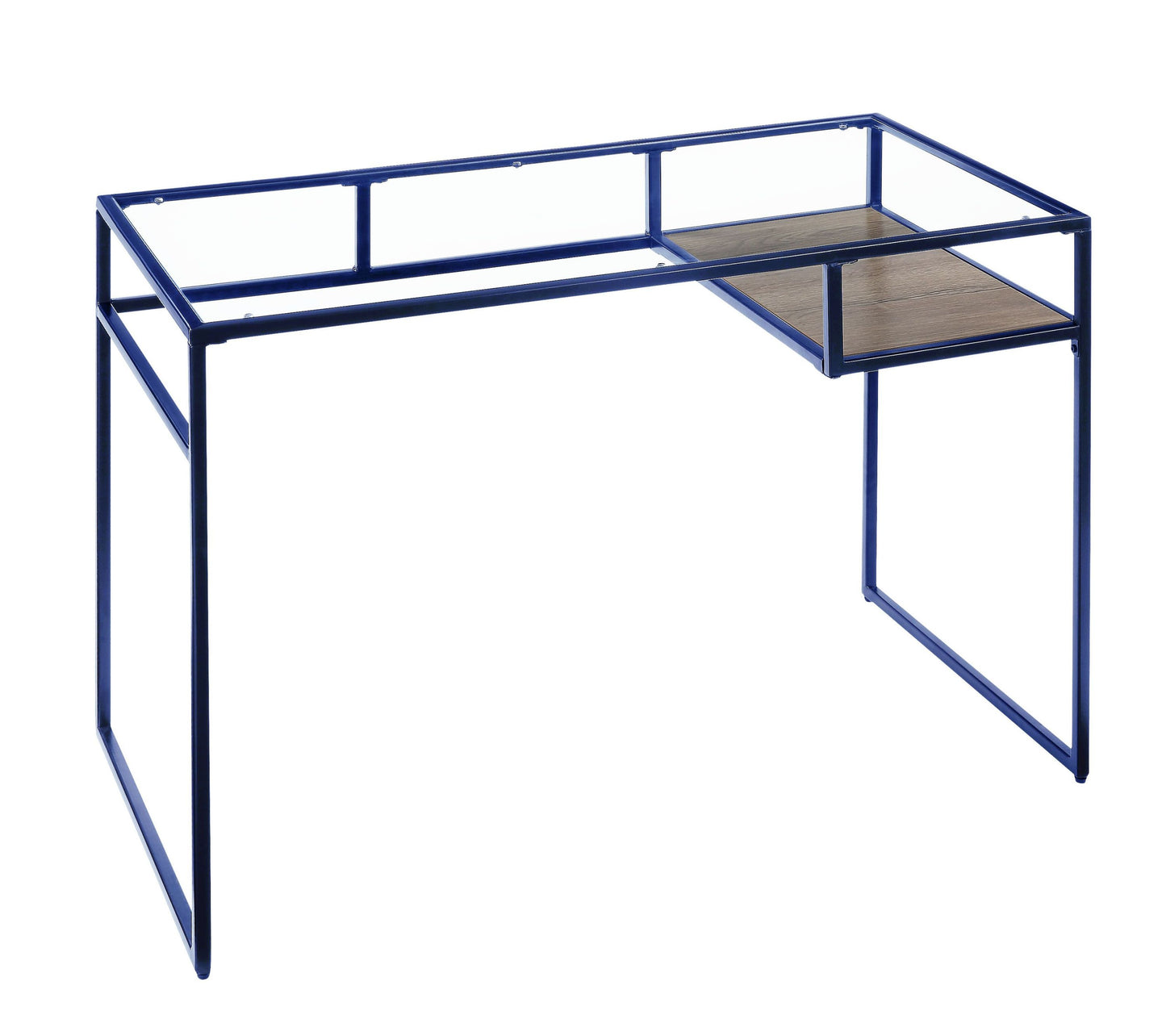 Yasin Blue Glass Modern Writing Desk