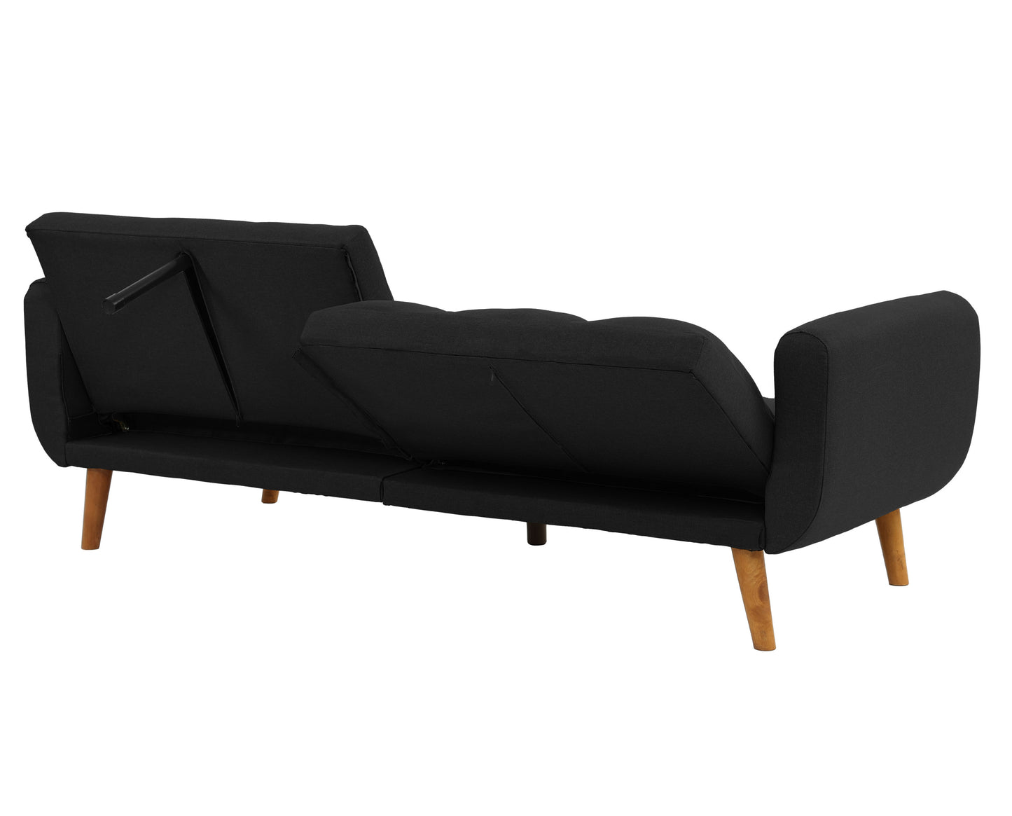 ADJUSTABLE SOFA in Black Faux Leather