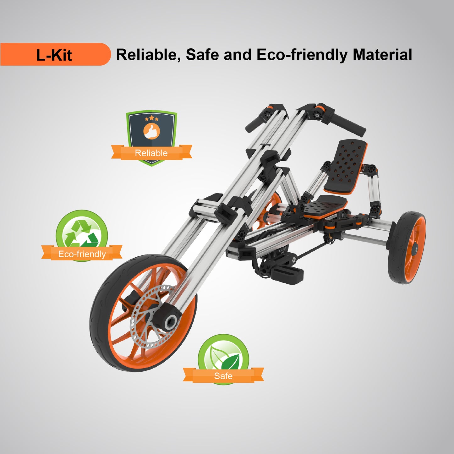 20 in 1 Kids Go Kart and Bike Buildable Kit for Ages 1-8, Non-Electric