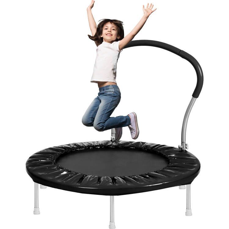 36" TRAMPOLINE WITH HANDLE(BK)-METAL