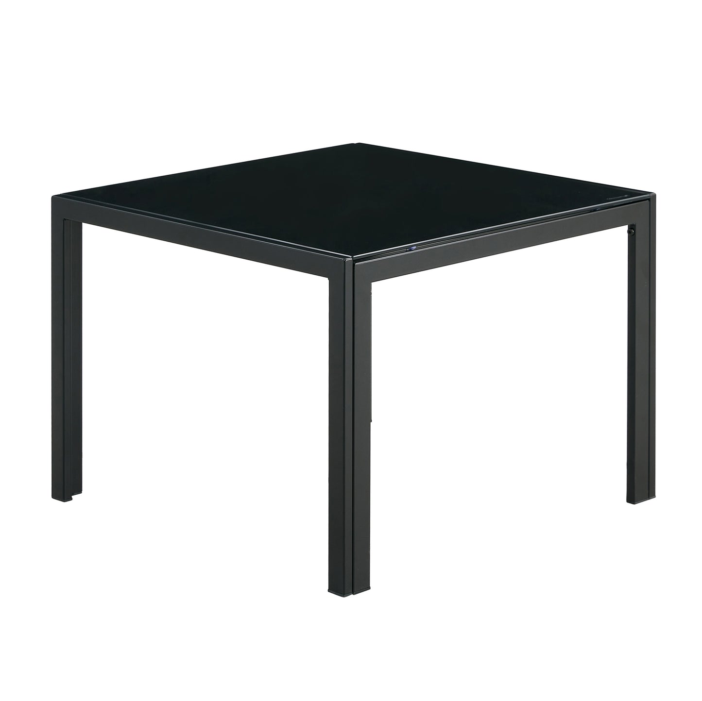 Black Nesting Coffee Table Set with Tempered Glass Finish for Modern Living Rooms