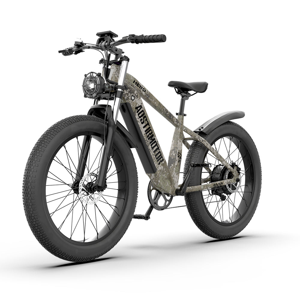 E-bike 26"1000W Electric Bike 52V 20Ah battery SAMSUNG All-terrain EBike Mountain Bicycle（Camouflage）