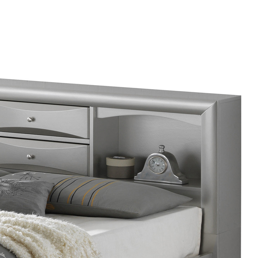 Marilla G1503G-FSB3 Full Storage bed , Silver Champagne