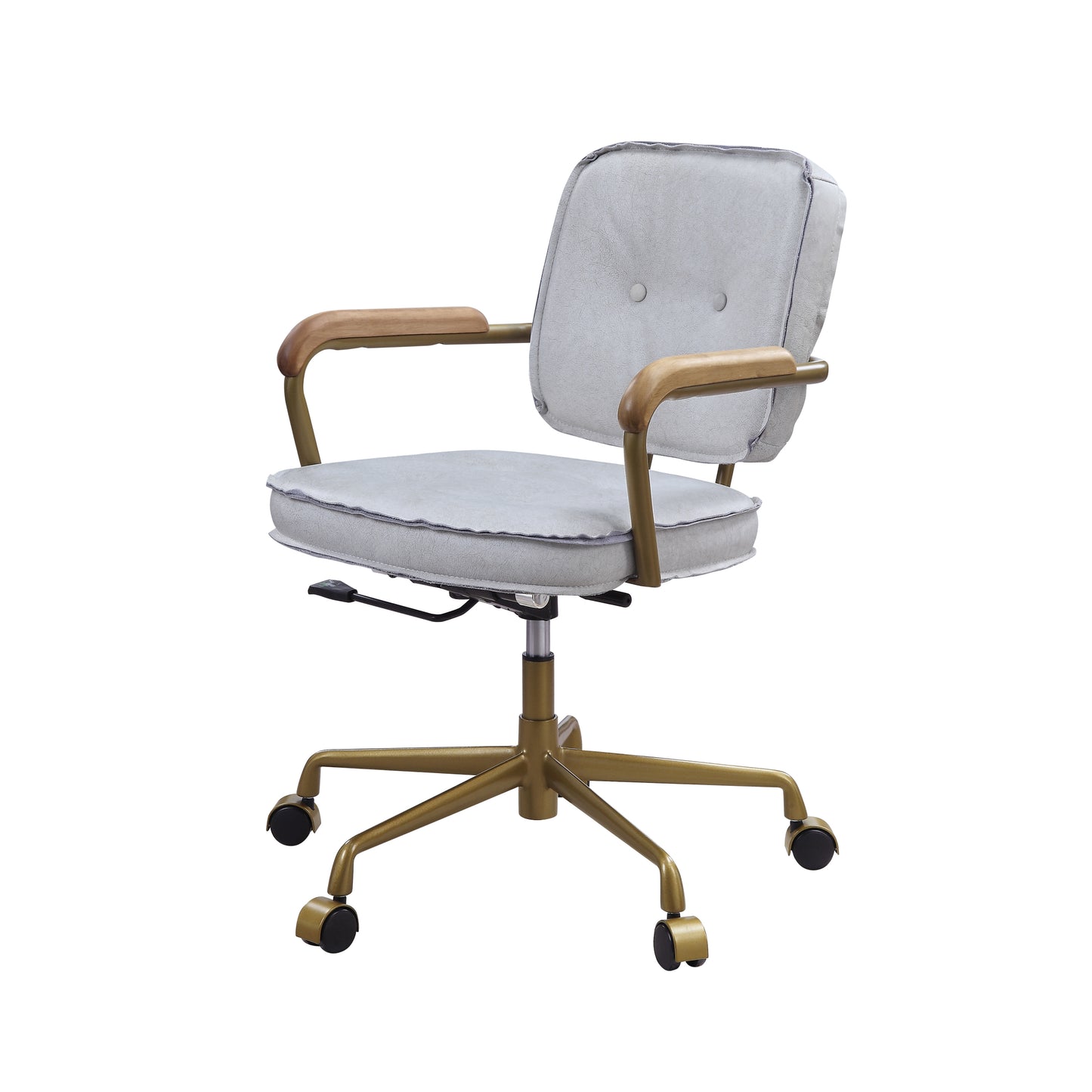 Siecross Office Chair in Vintage White Top Grain Leather 93172