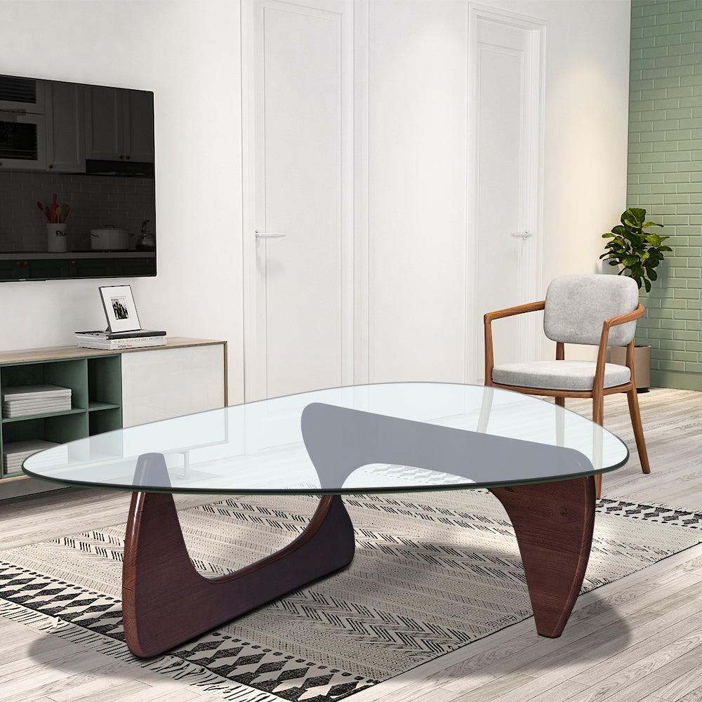 Modern Triangle Solid Wood Coffee Table for Home