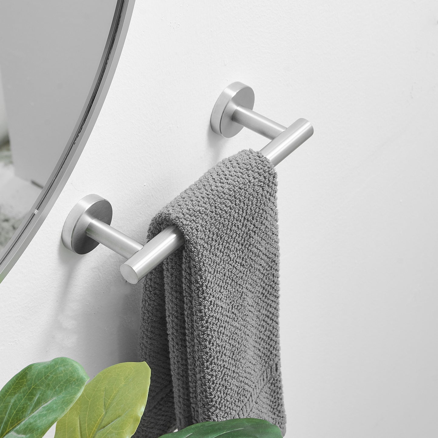 Elevate Your Bathroom with a Brushed Nickel Wall Mount Towel Bar and Toilet Paper Holder