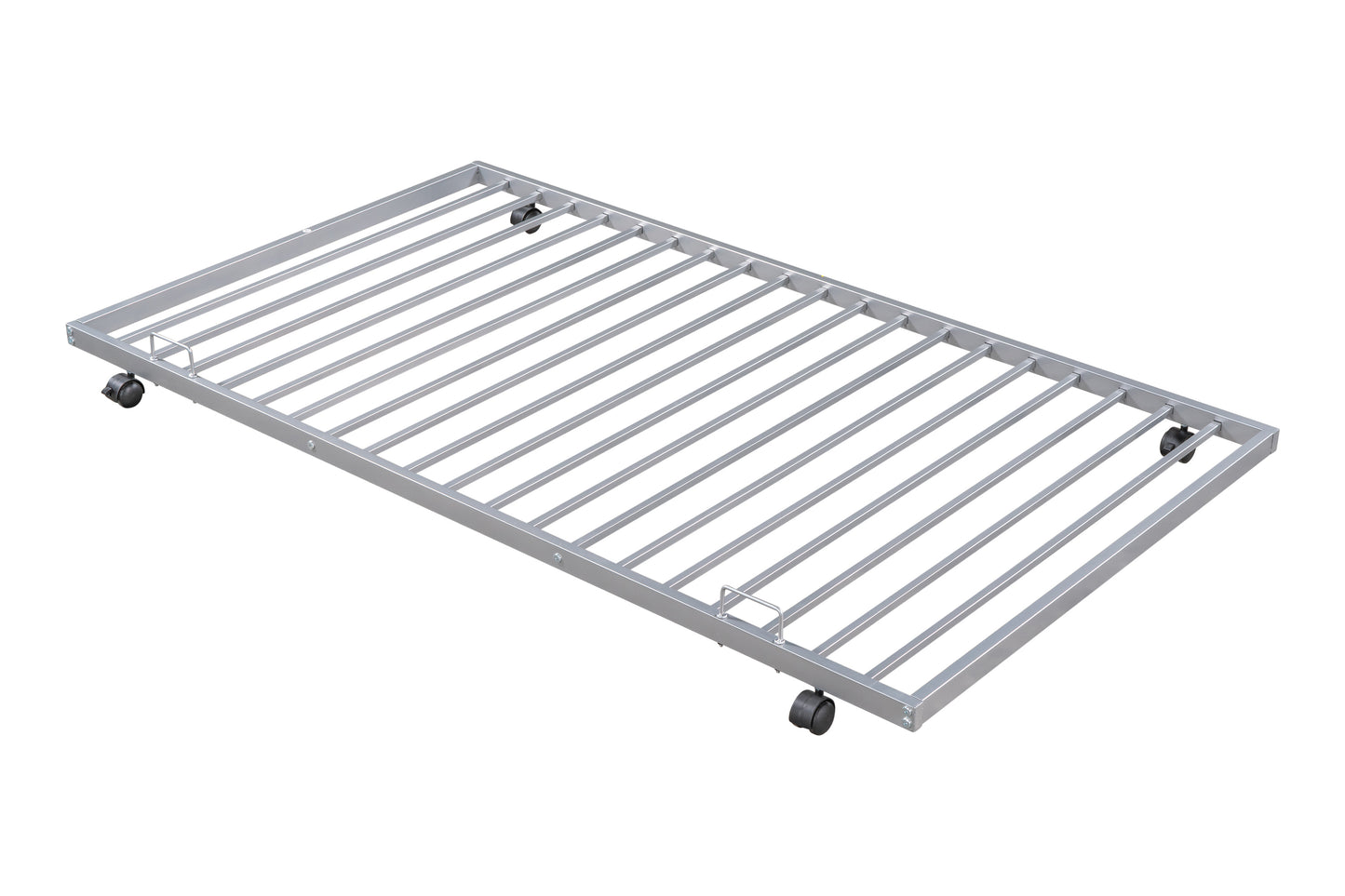 Metal Twin Bunk Bed with Trundle and Safety Features for Versatile Use