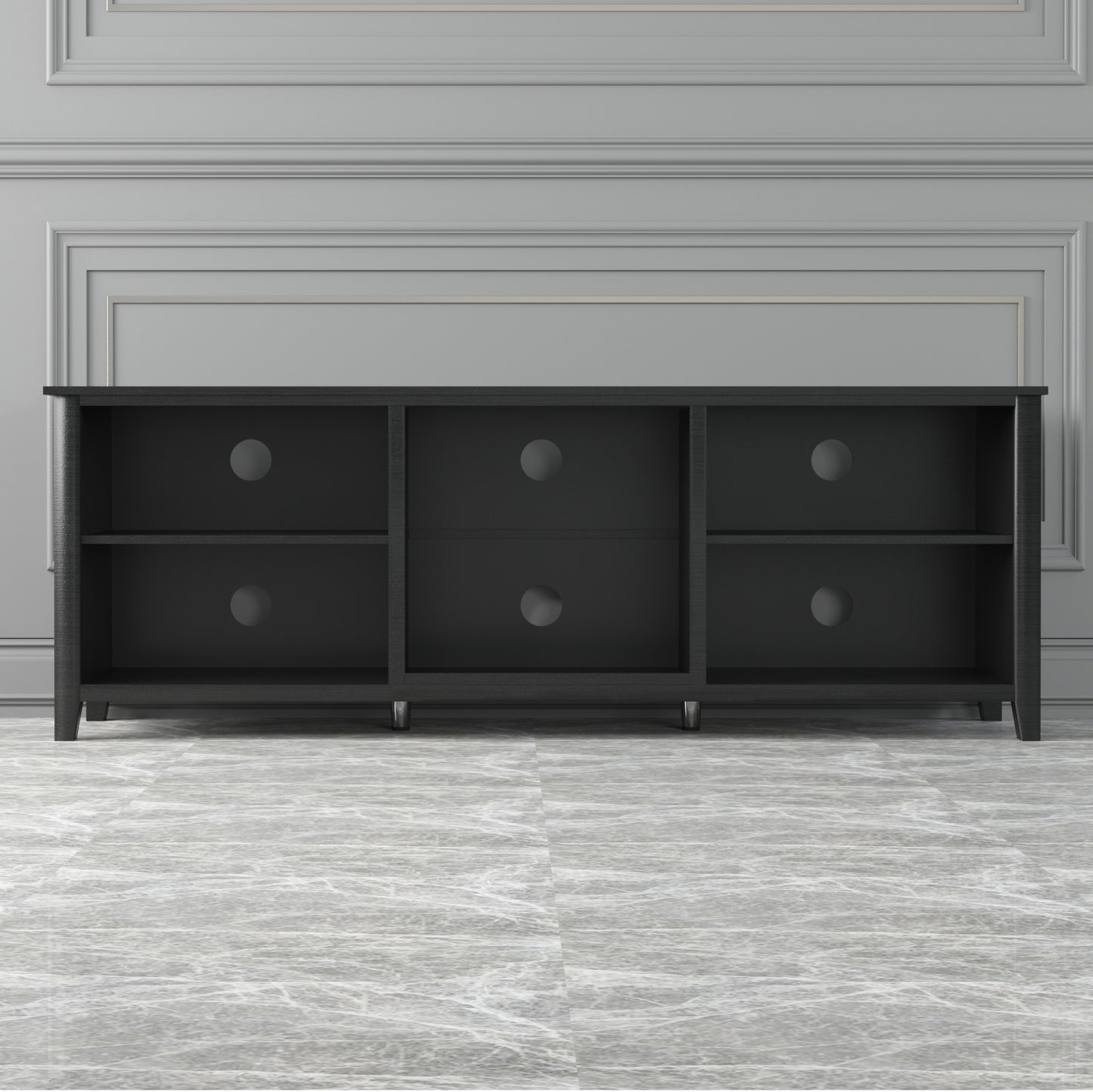 Traditional TV Stand with Spacious Storage and Durable Build