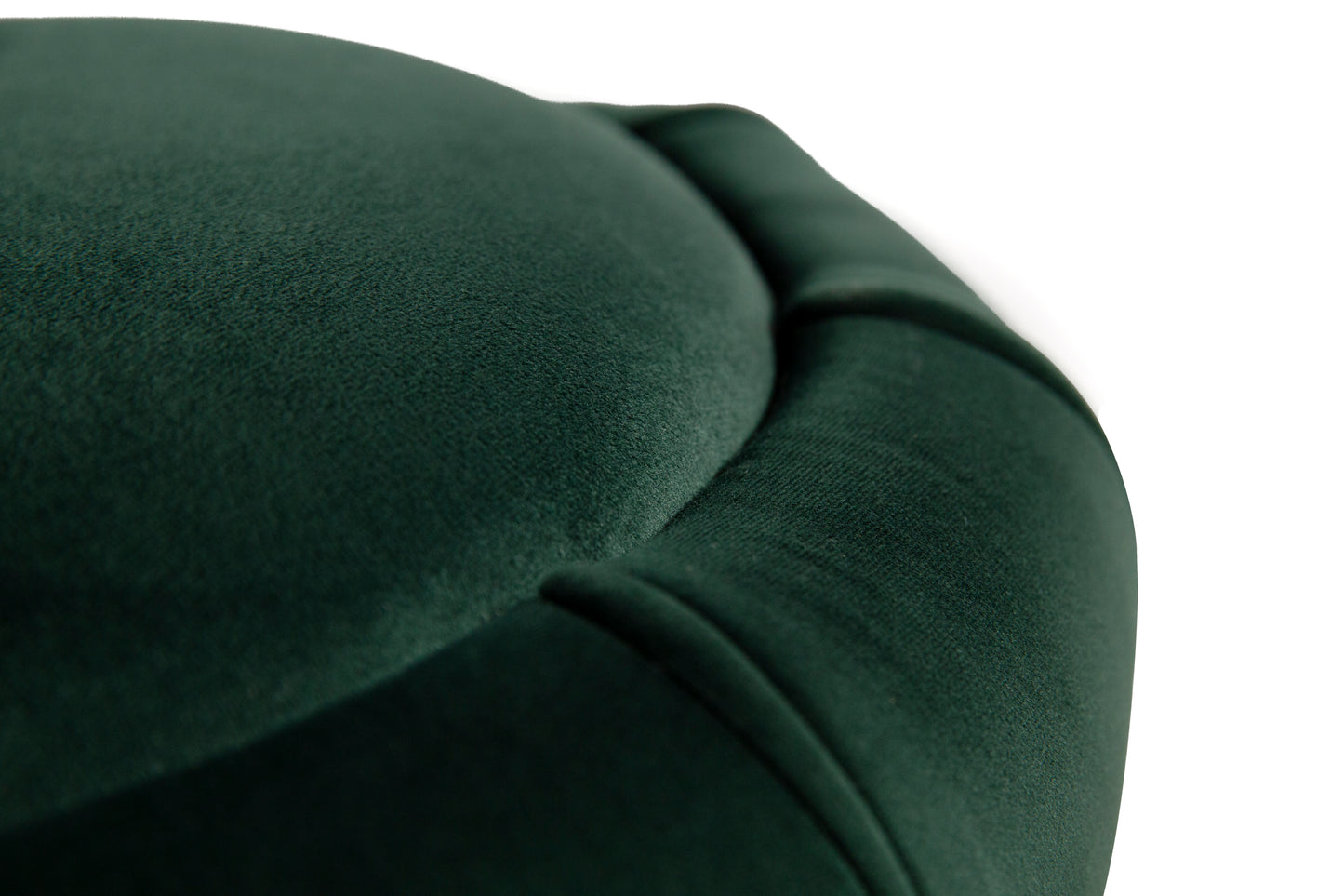 18.5'' Tall Stainless Steel Upholstered Ottoman in Green