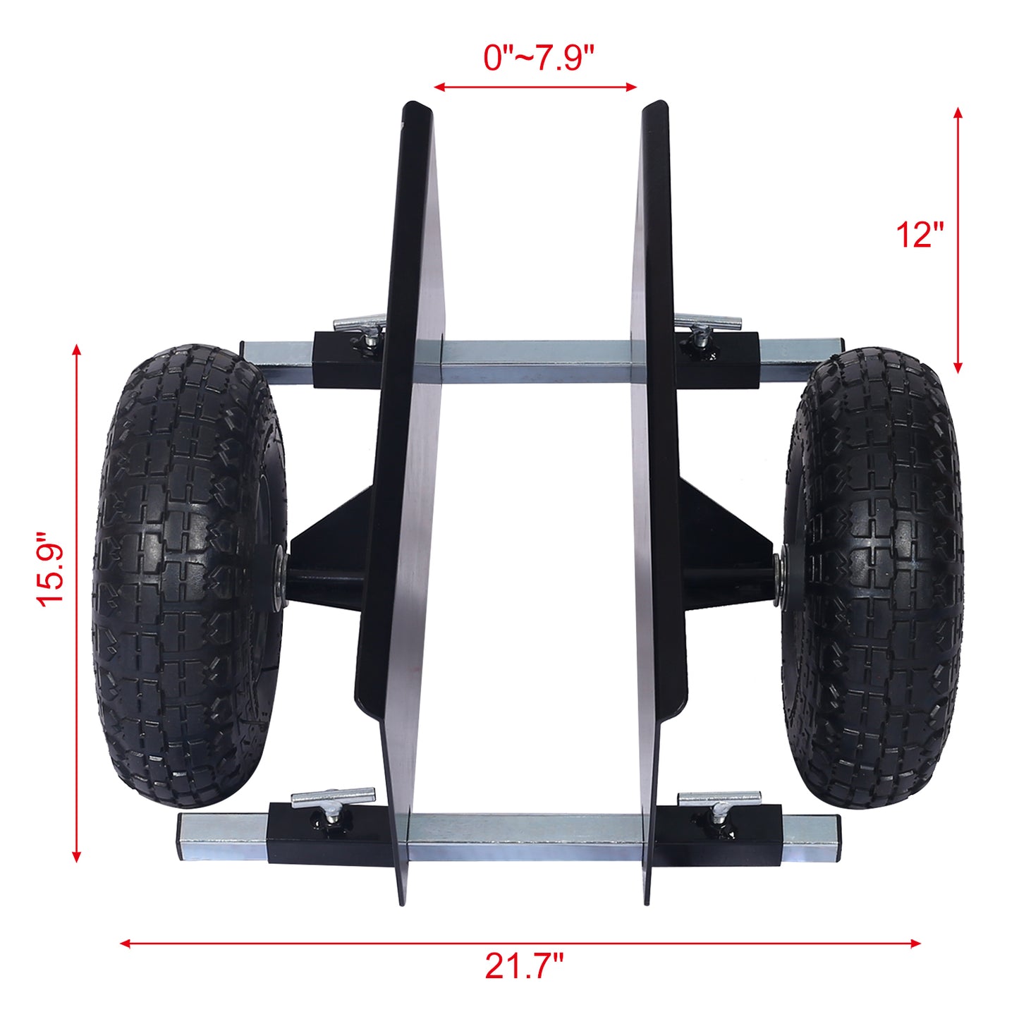 600lb Panel Dolly , 10in. Pneumatic Wheels