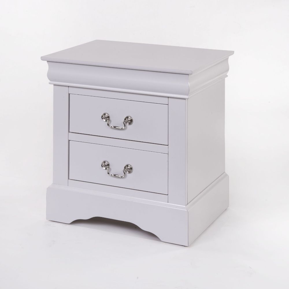 Louis Philippe III Nightstand in White 24503