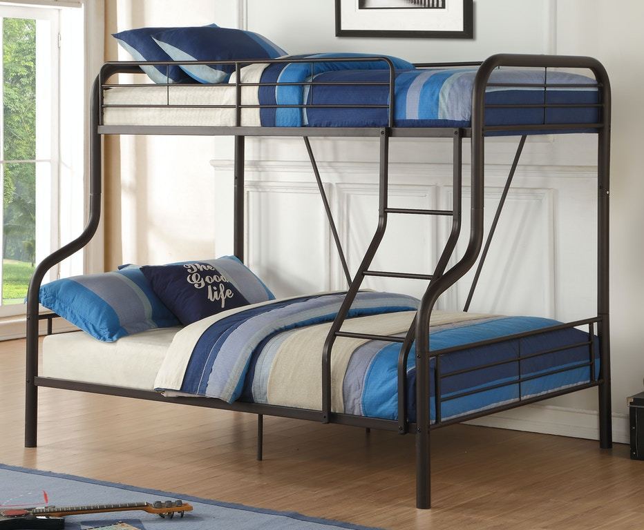 Transformable Cairo Sandy Black Twin/Full Bunk Bed