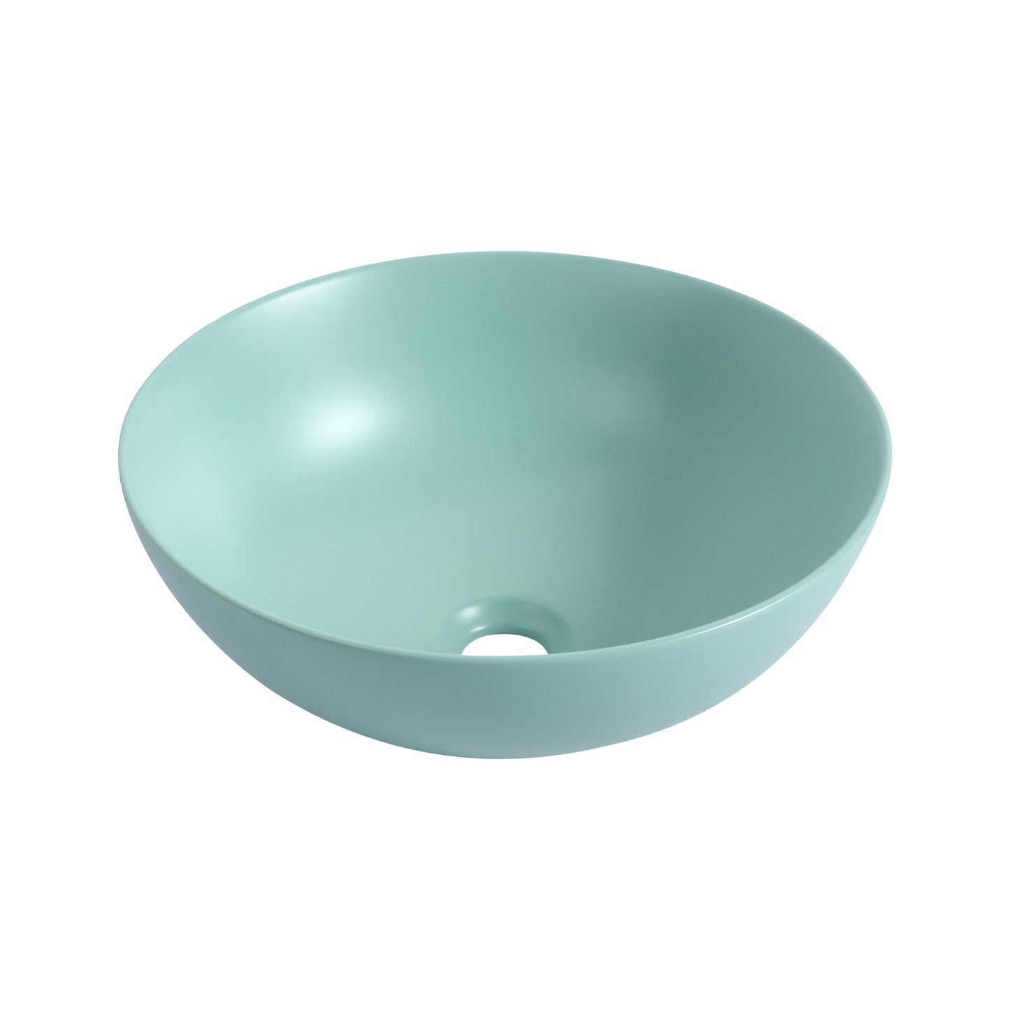 Ceramic Countertop Art Wash Basin, Vessel Sink(Matt Light Green)