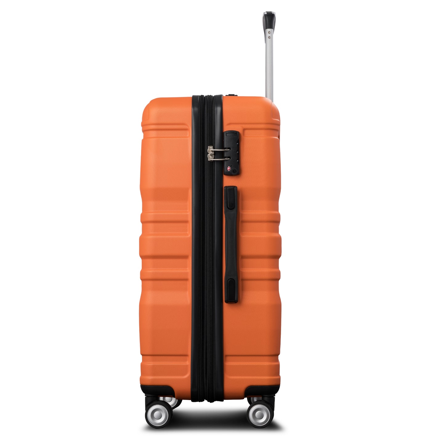 Luggage Sets New Model Expandable ABS Hardshell 3pcs Clearance Luggage Hardside Lightweight Durable Suitcase sets Spinner Wheels Suitcase with TSA Lock 20''24''28''(orange)