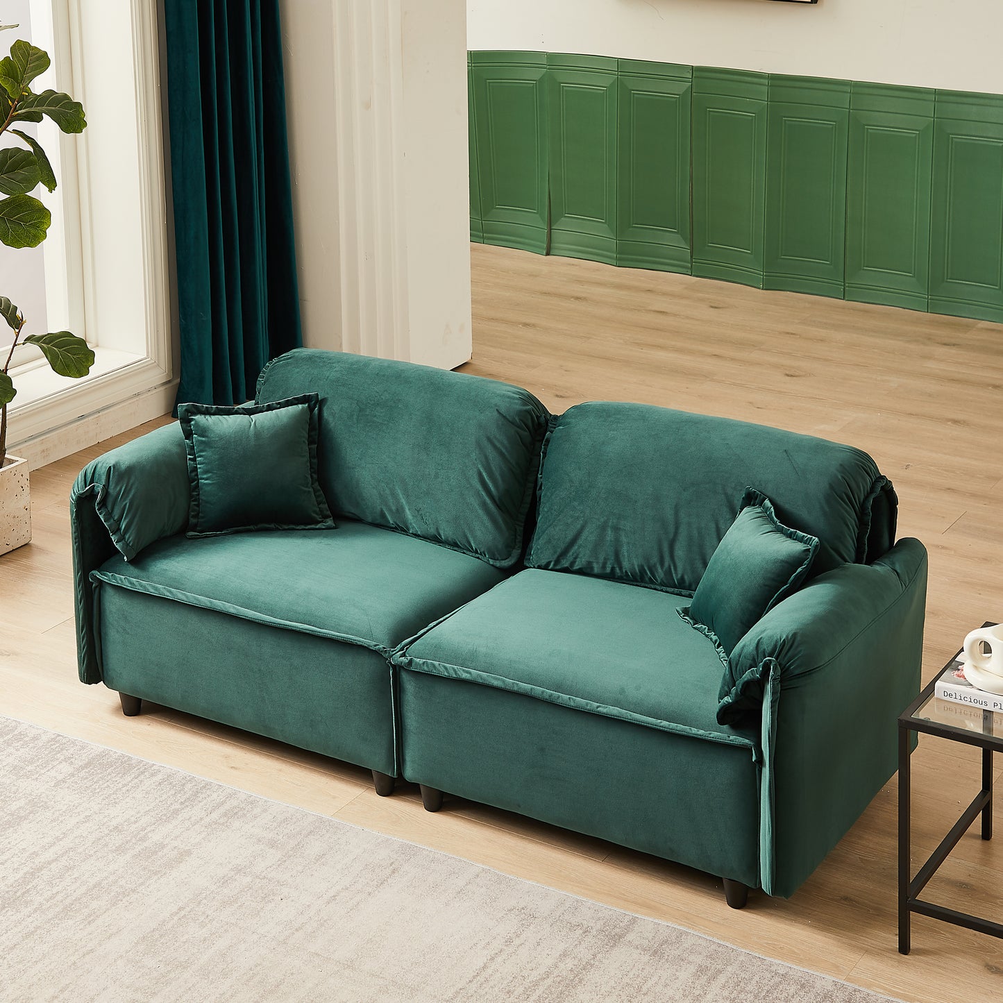 Luxury Modern Style Living Room Upholstery Sofa, velvet