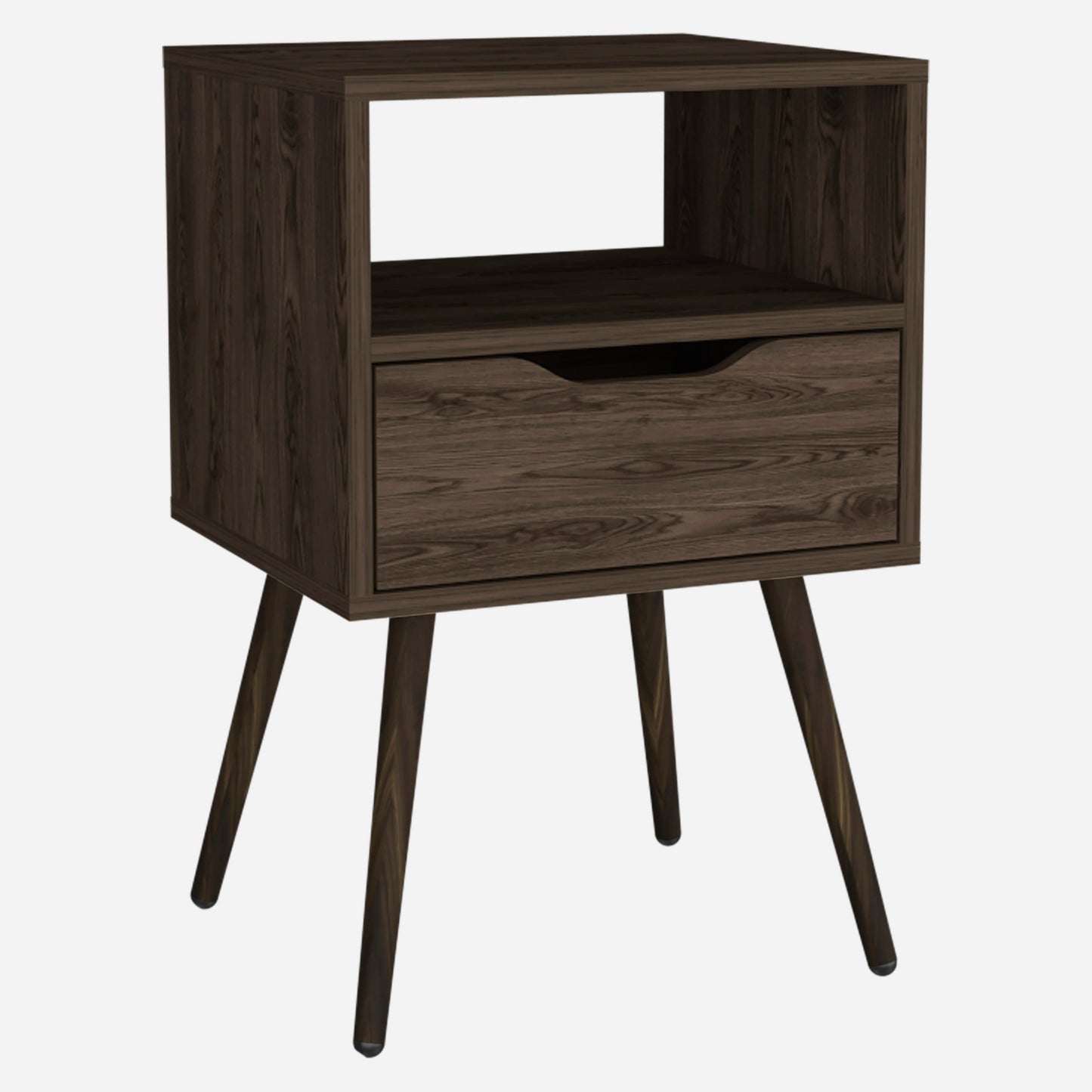 Haverson 1-Drawer 1-Shelf Nightstand Dark Walnut