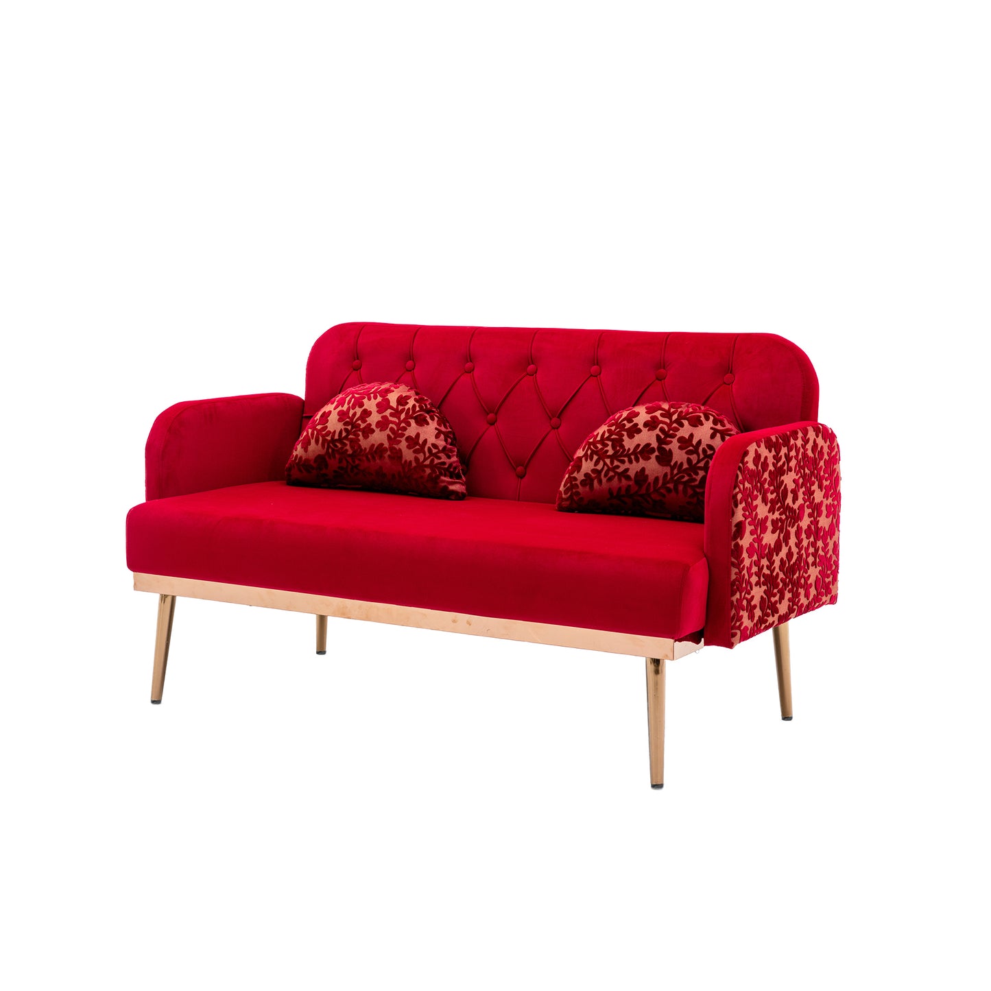 Velvet  Sofa , Accent sofa .loveseat sofa with metal feet