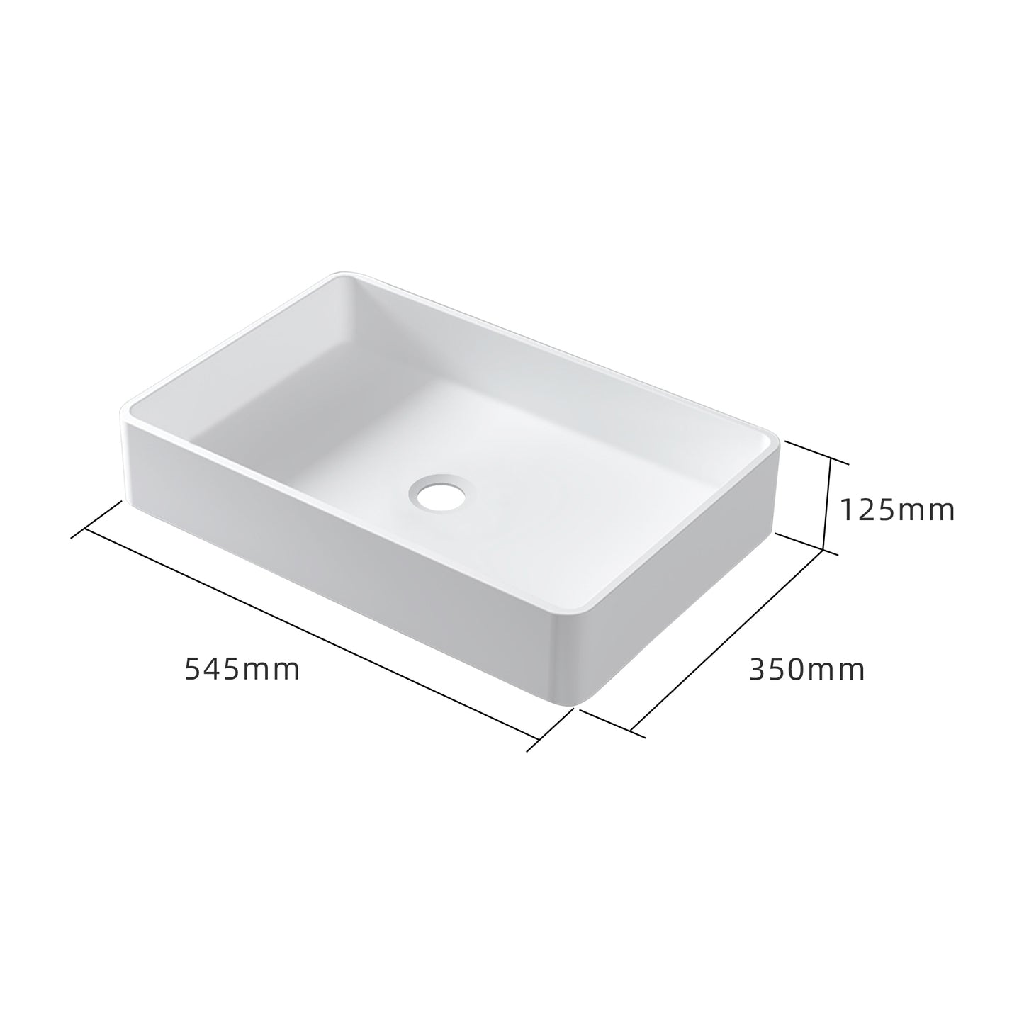 Transparent grey Solid surface basin