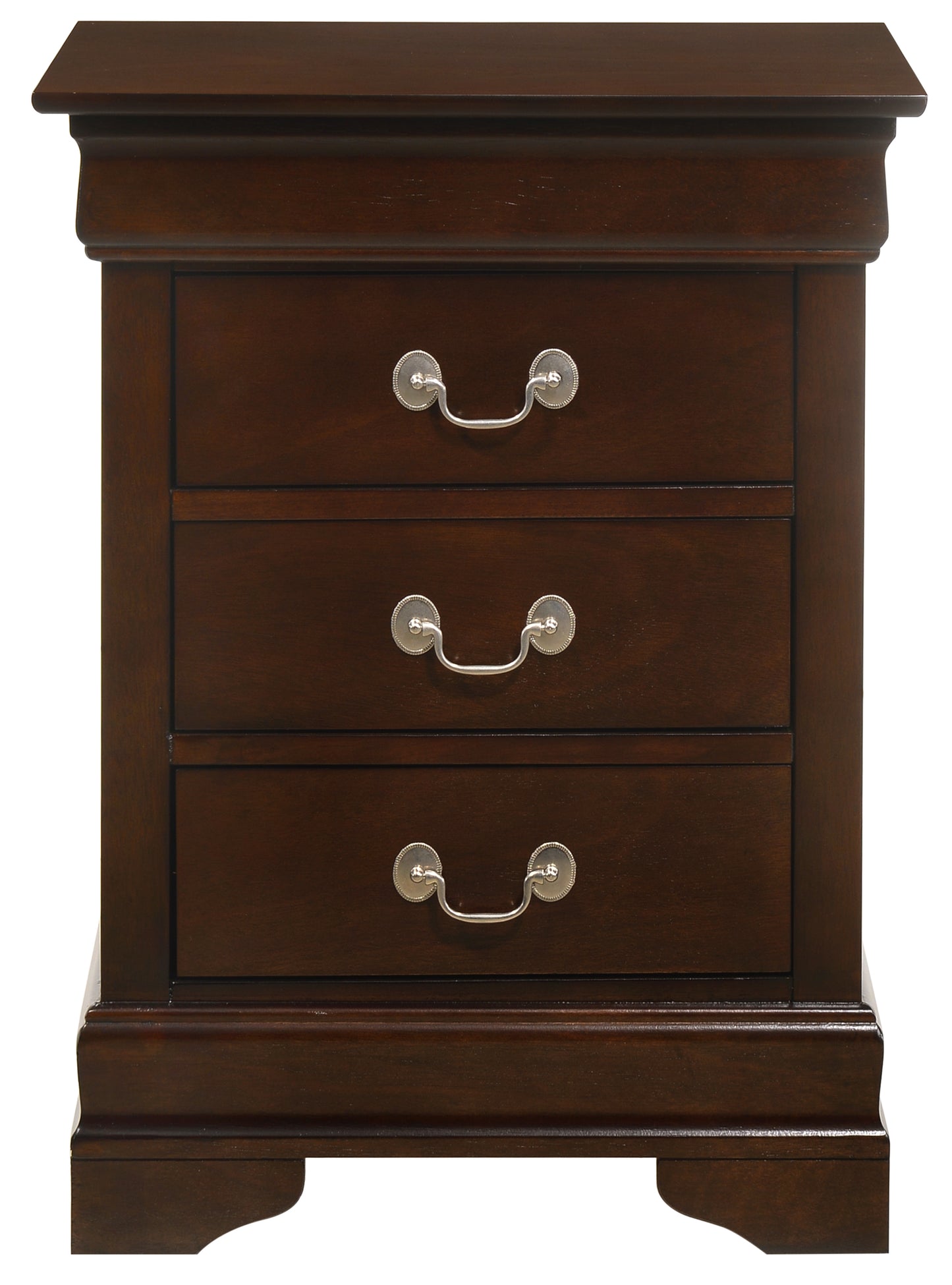 Louis Phillipe G3125-3N 3 Drawer Nightstand , Cappuccino