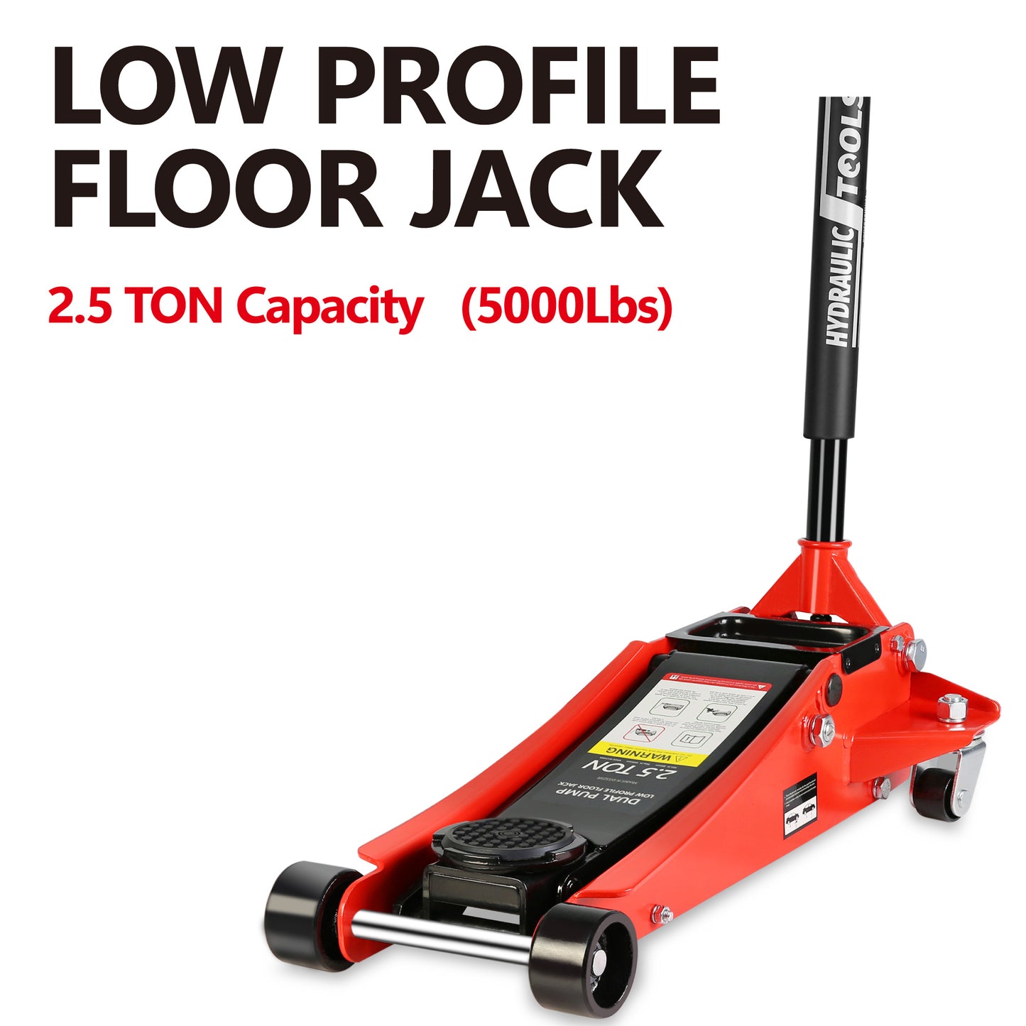 2.5 Ton Dual Piston Hydraulic Steel Racing Floor Jack with Quick Lift Pump