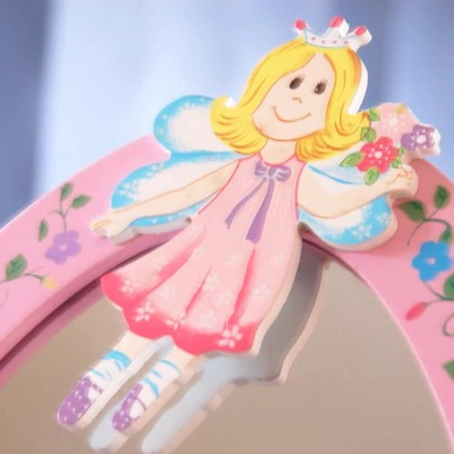 Kids Funnel Olivia the Fairy Girls Wooden Standing Mirror