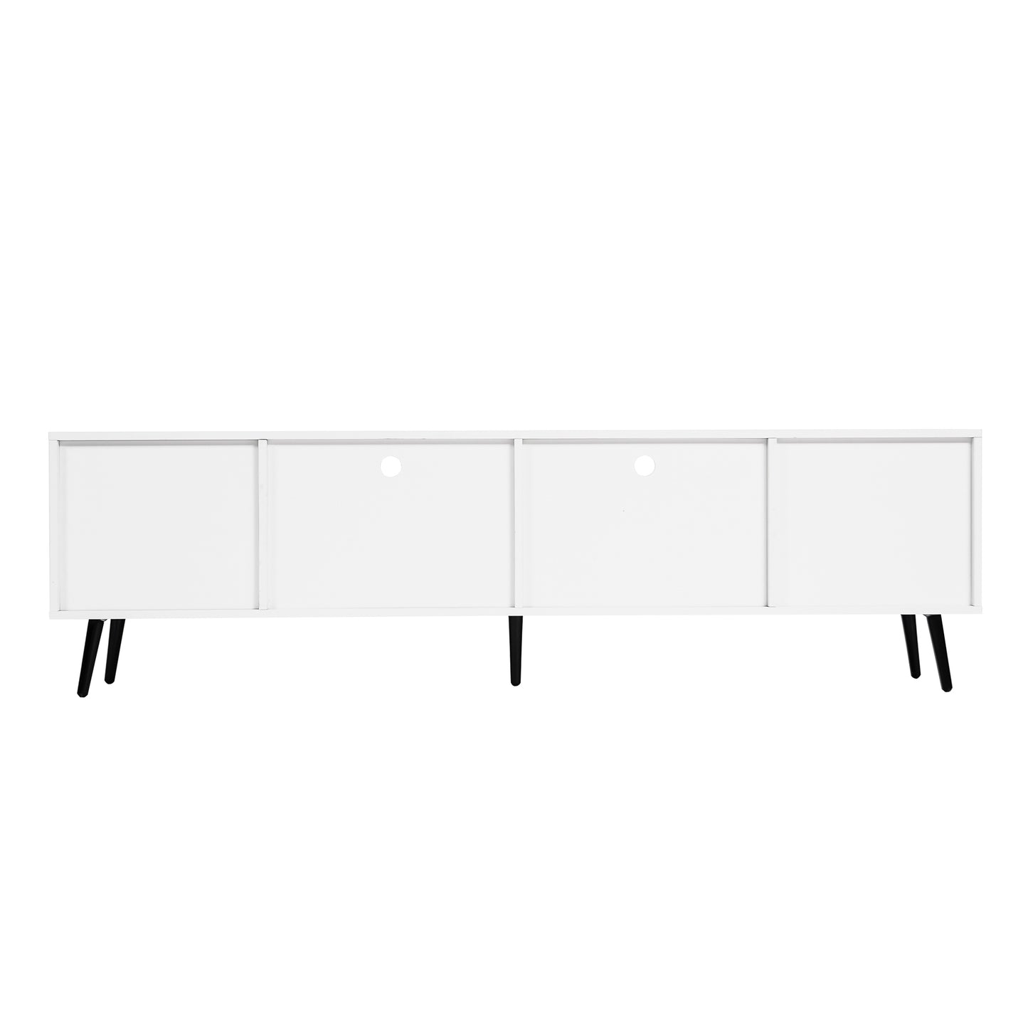 White TV Stand with LED Lights and Remote Control - Stylish Modern Design for TVs 50-75 inches