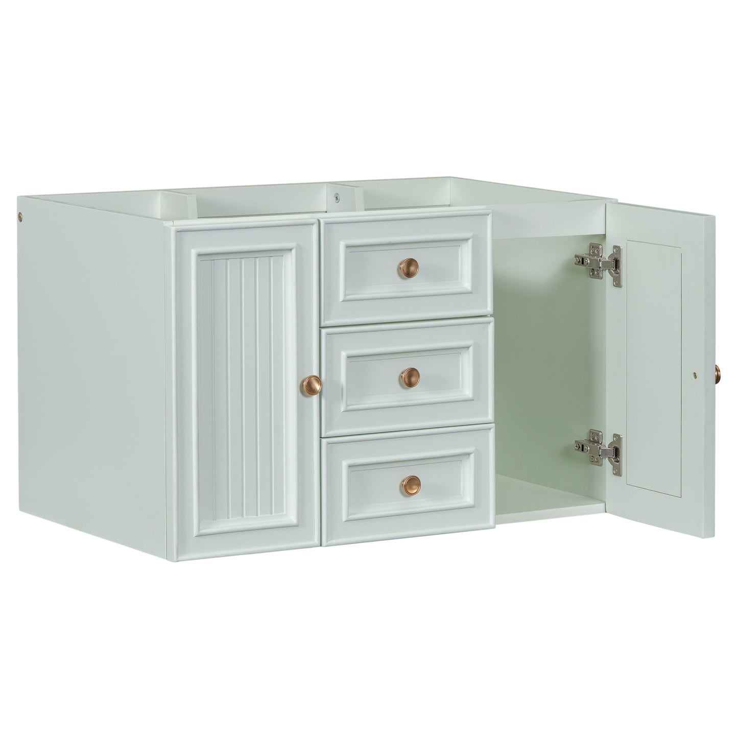 30" Wall Mounted Bathroom Vanity without Sink, Cabinet Base Only, Functional Drawer, Green