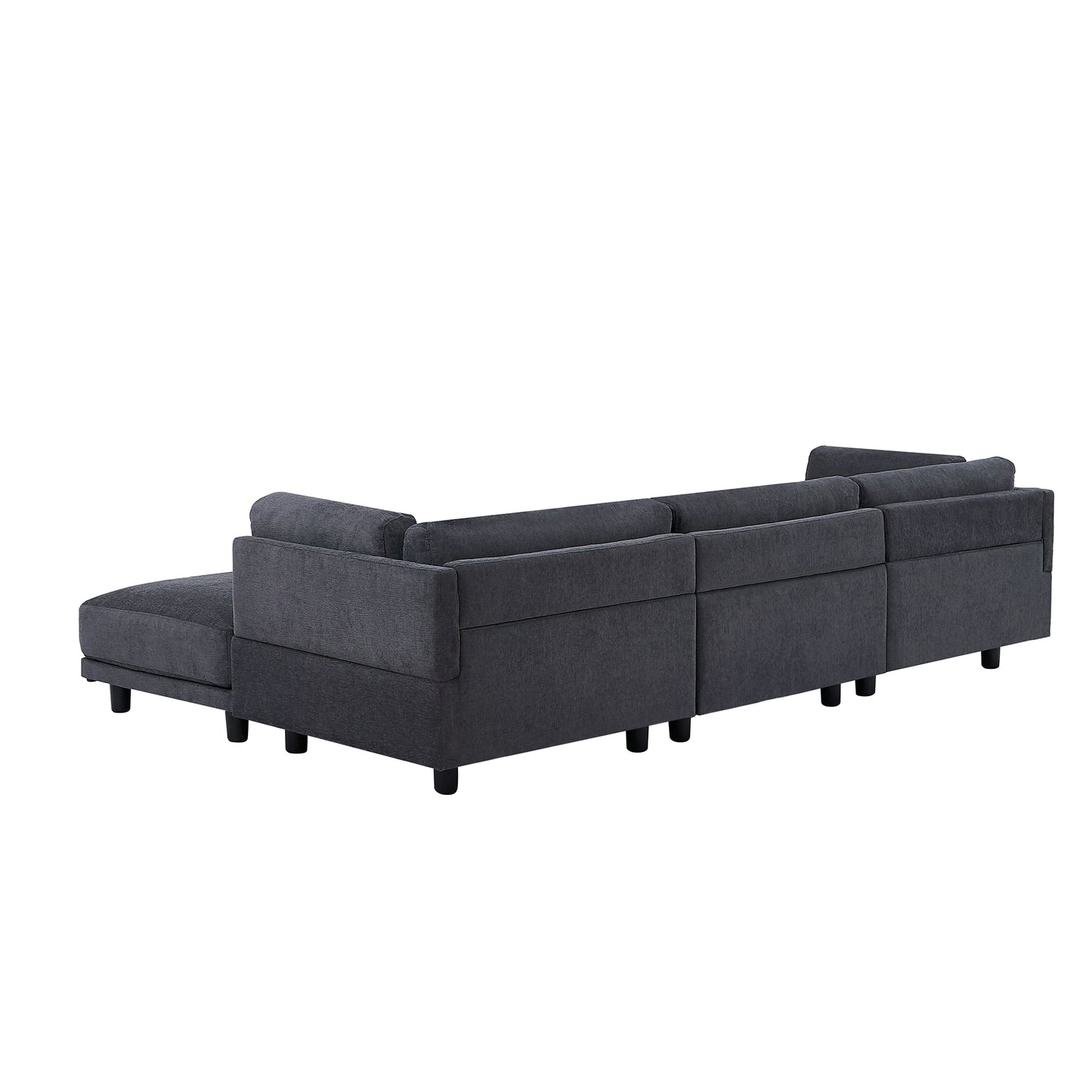 U_STYLE Upholstery Convertible Sectional Sofa, L Shaped Couch with Reversible Chaise