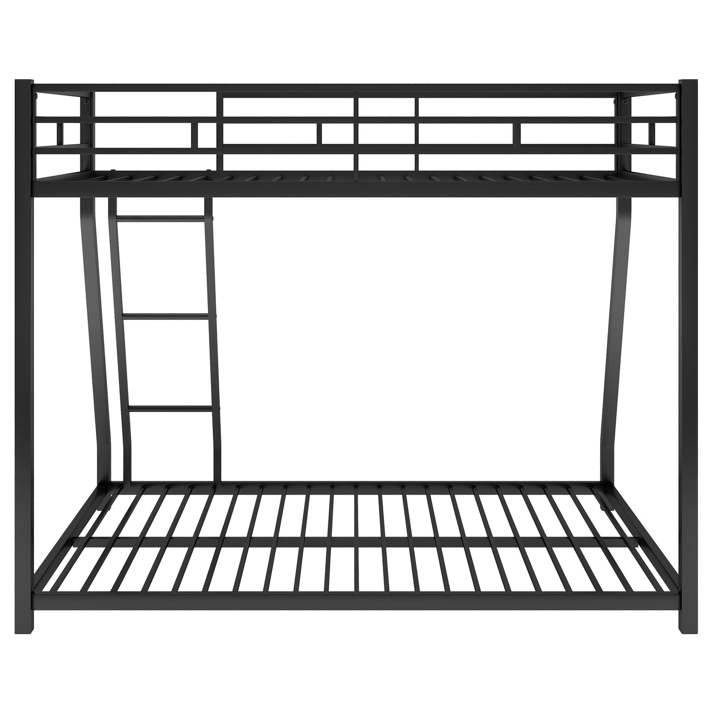 Metal Black Twin over Full Bunk Bed