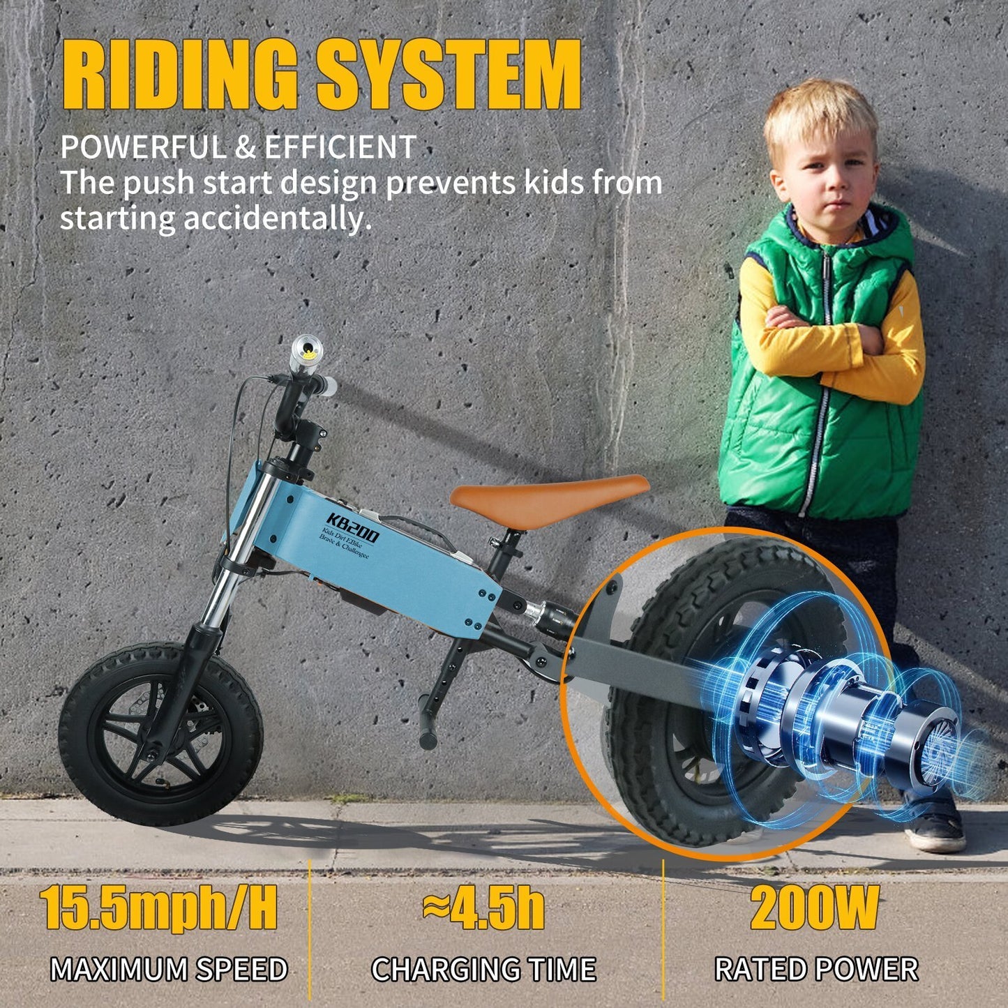 Children's Off-Road Electric Bike - Advanced Safety and Adventure Model