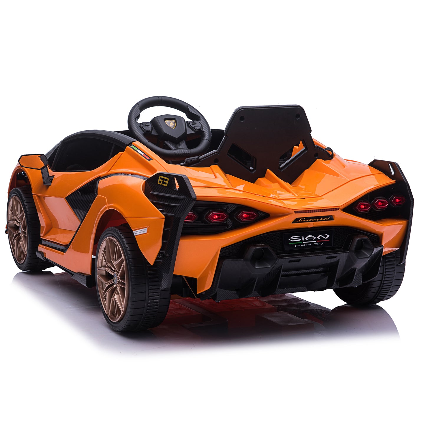 12V Electric Powered Kids Ride on Car Toy - orange