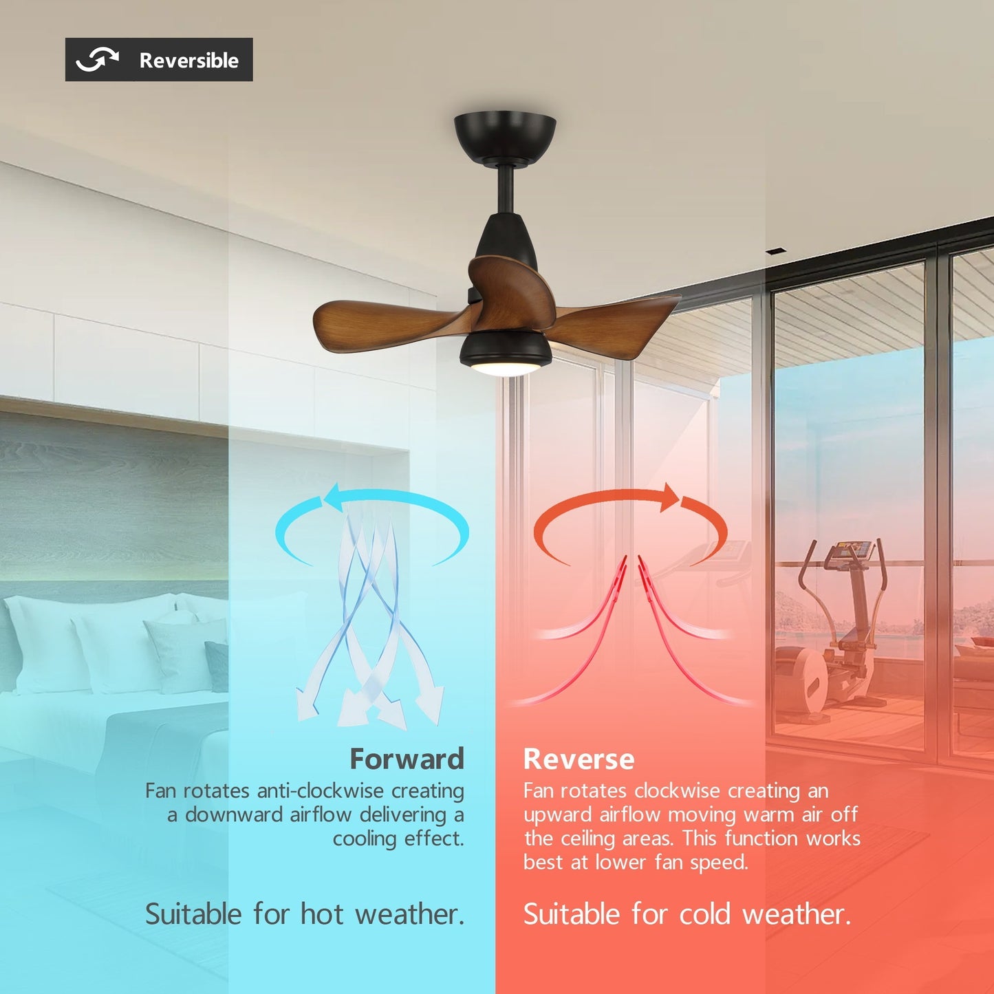 28 Inch Integrated LED Ceiling Fan